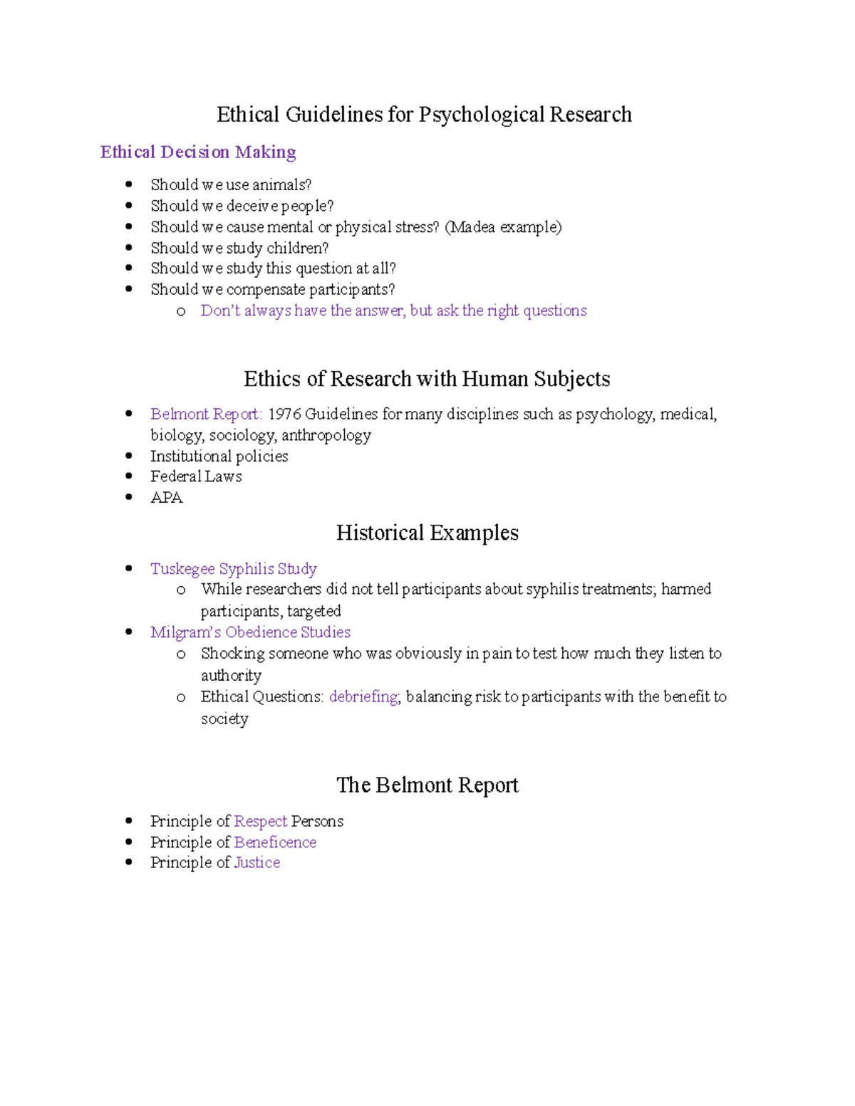 Chapter 4 - Ethical Guidelines For Psychological Research Ethical ...