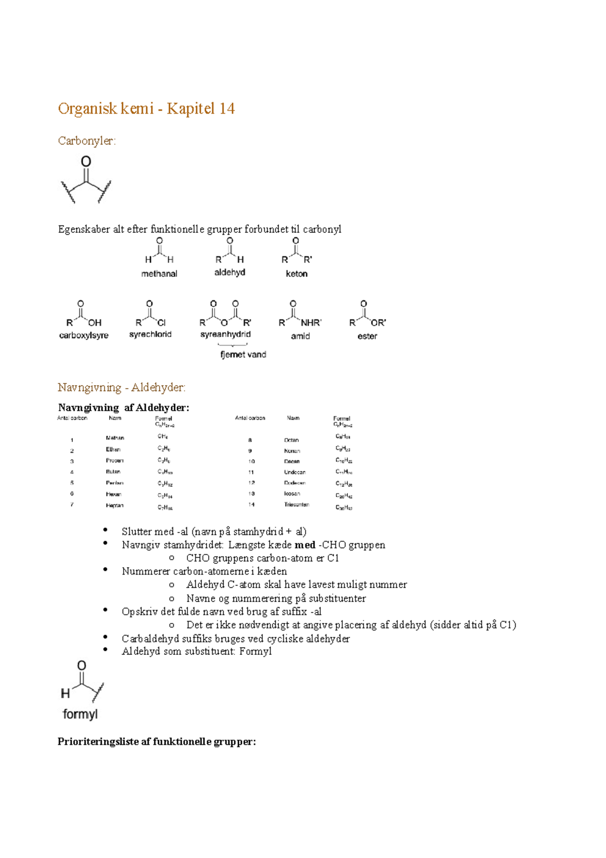 Organisk Kemi - Kap 14 - Foredragsnoter 14 - Organisk Kemi - Kapitel 14 ...