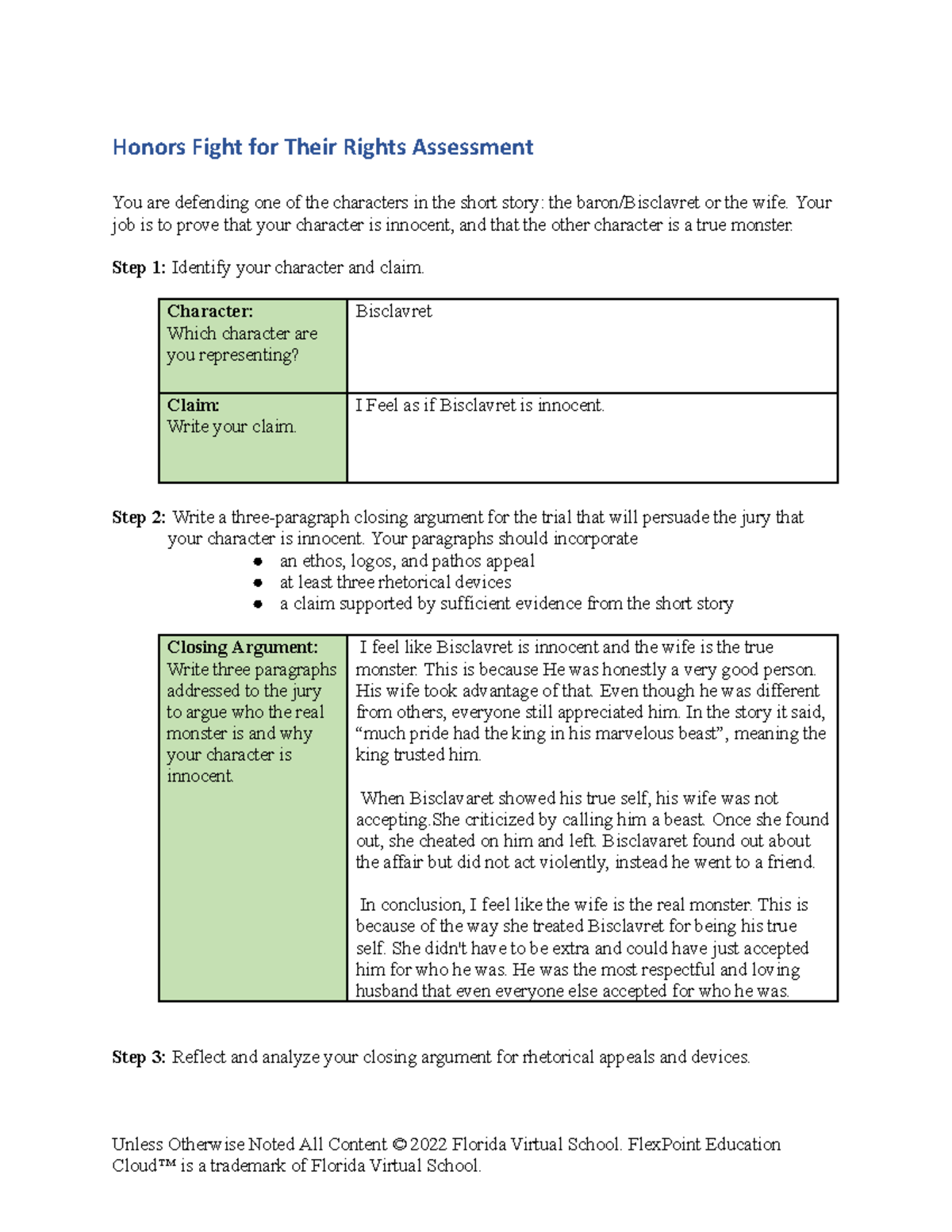 Copy of 4.08H Fight for Their Rights Assessment - Honors Fight for ...