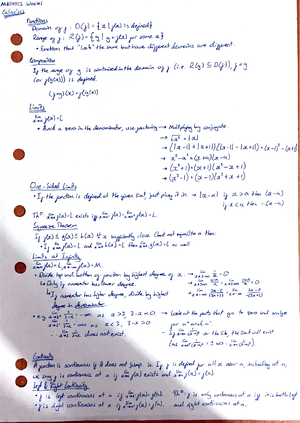 Calculus Cheat Sheet All - Limits Definitions Precise Definition : We ...