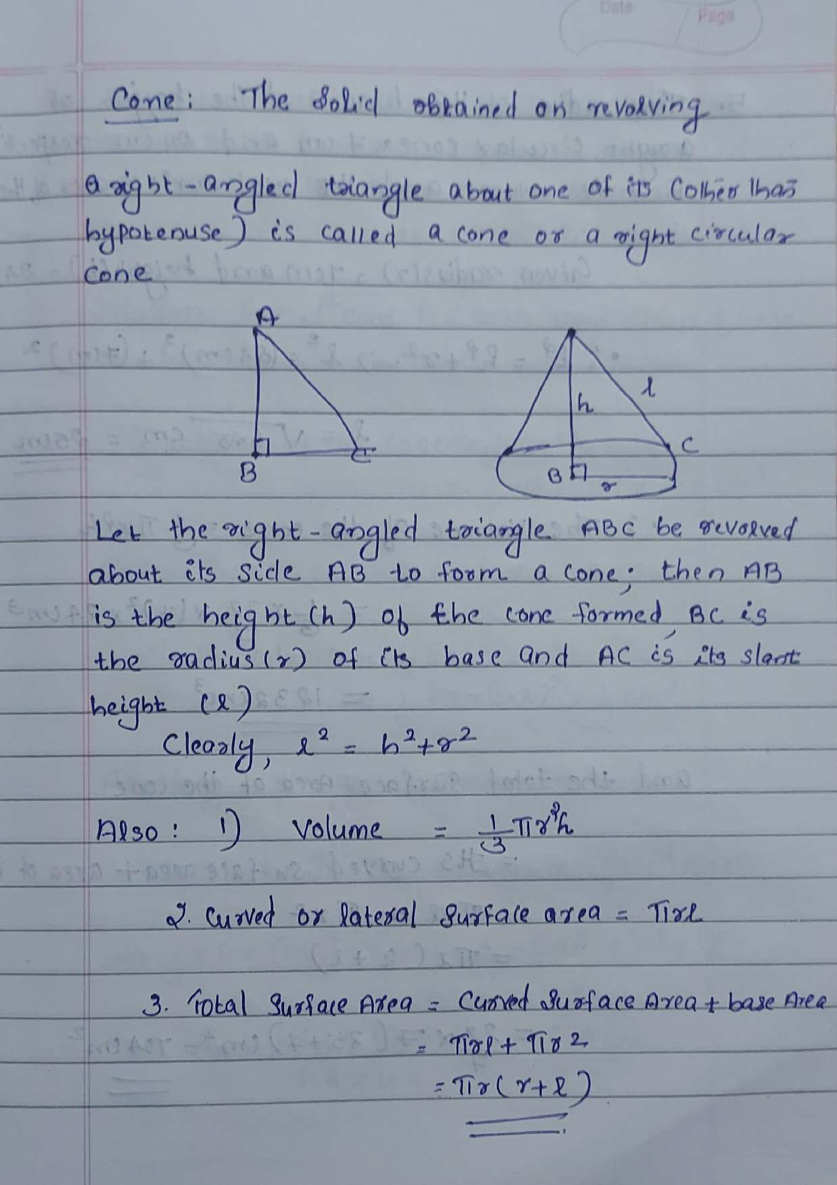 Cone definition very useful Mathematics Studocu