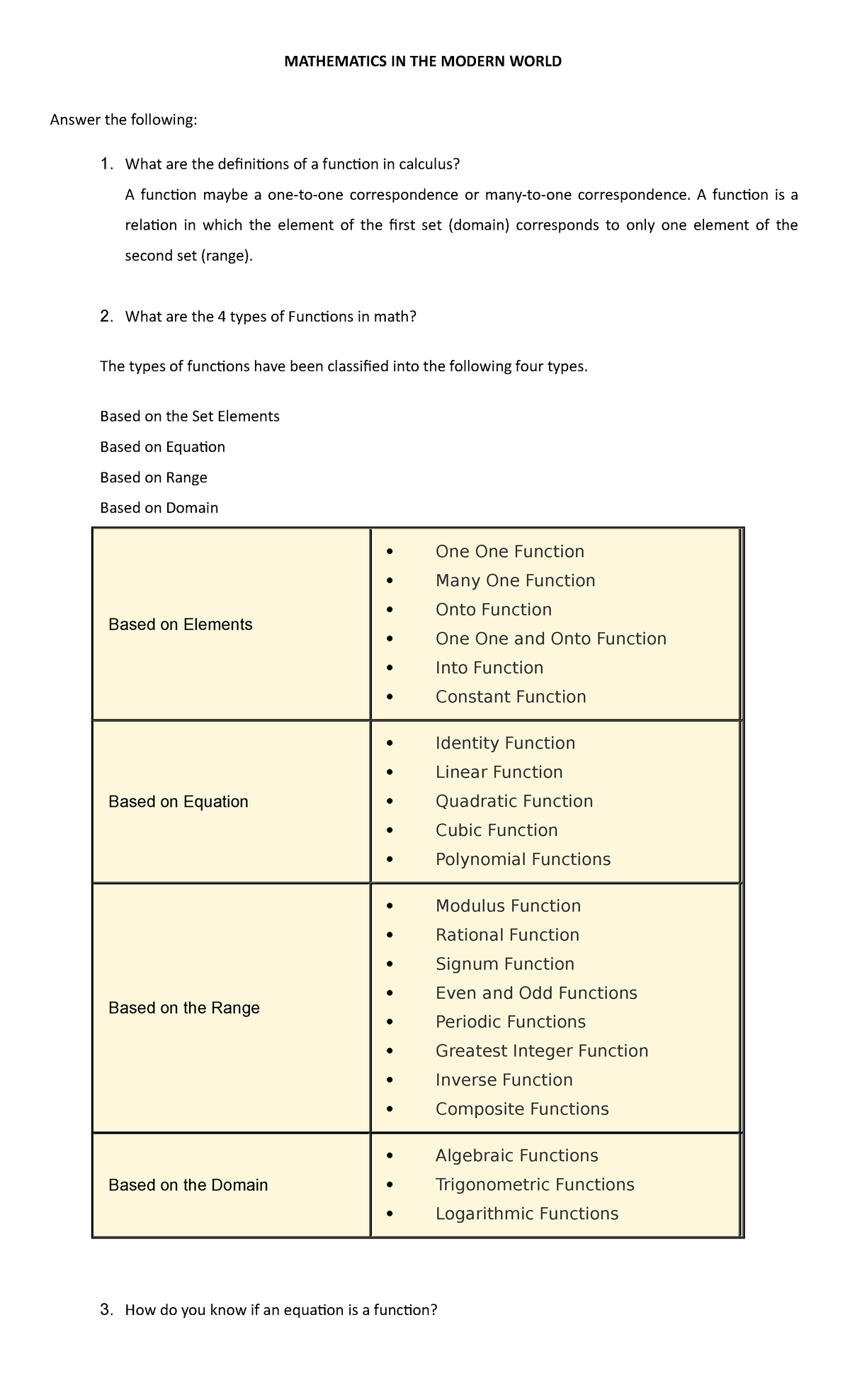 Mathematics In The Modern World 4 Mathematics In The Modern World