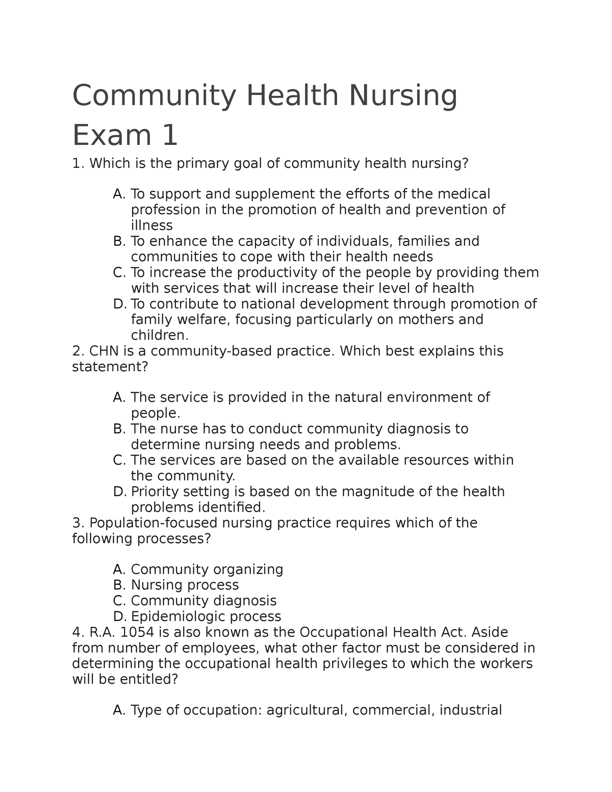 community-health-nursing-exam-1-community-health-nursing-exam-1-which