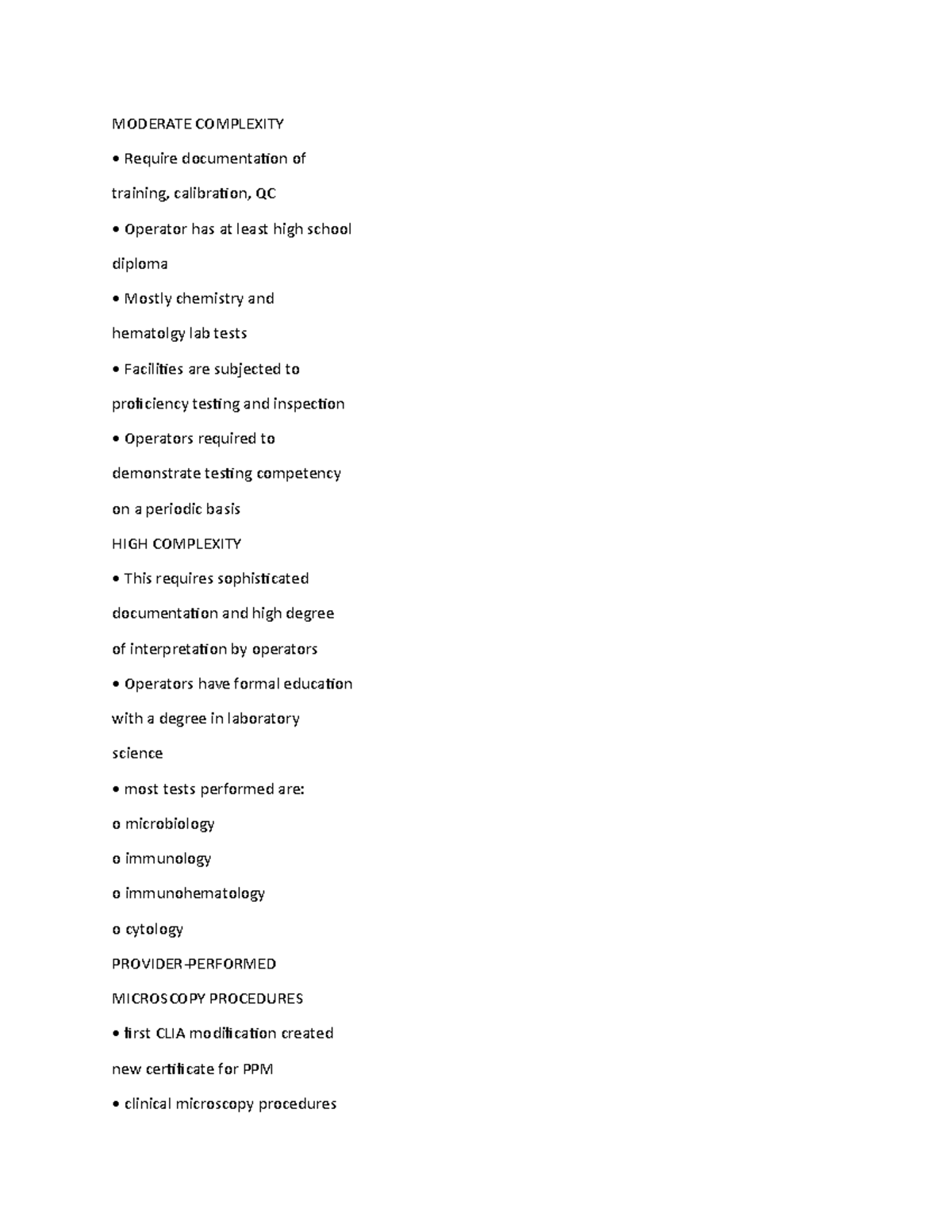 Moderate Complexity - MODERATE COMPLEXITY Require documentation of ...