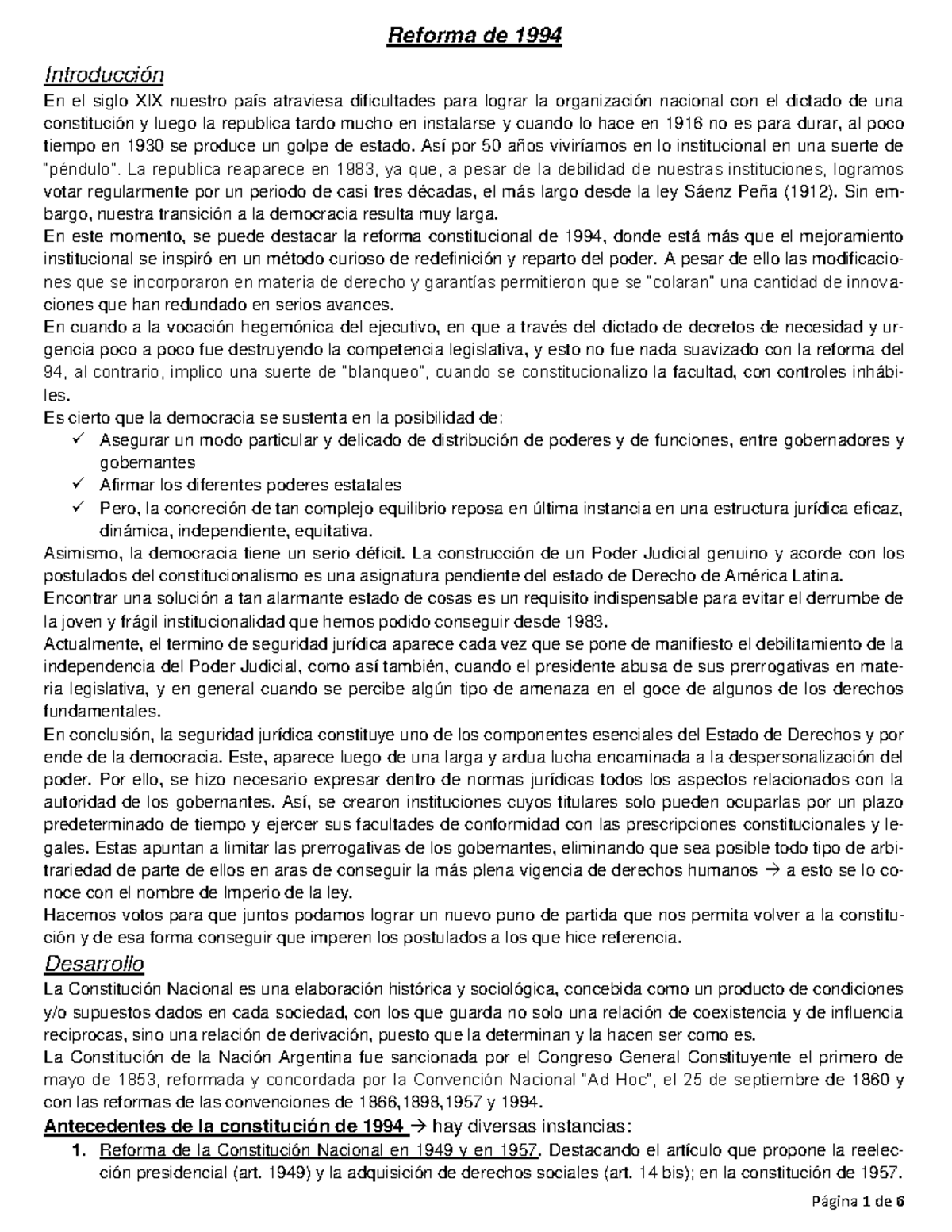 Reforma de 1994 presentacion - Reforma de 19 94 Introducción En el ...