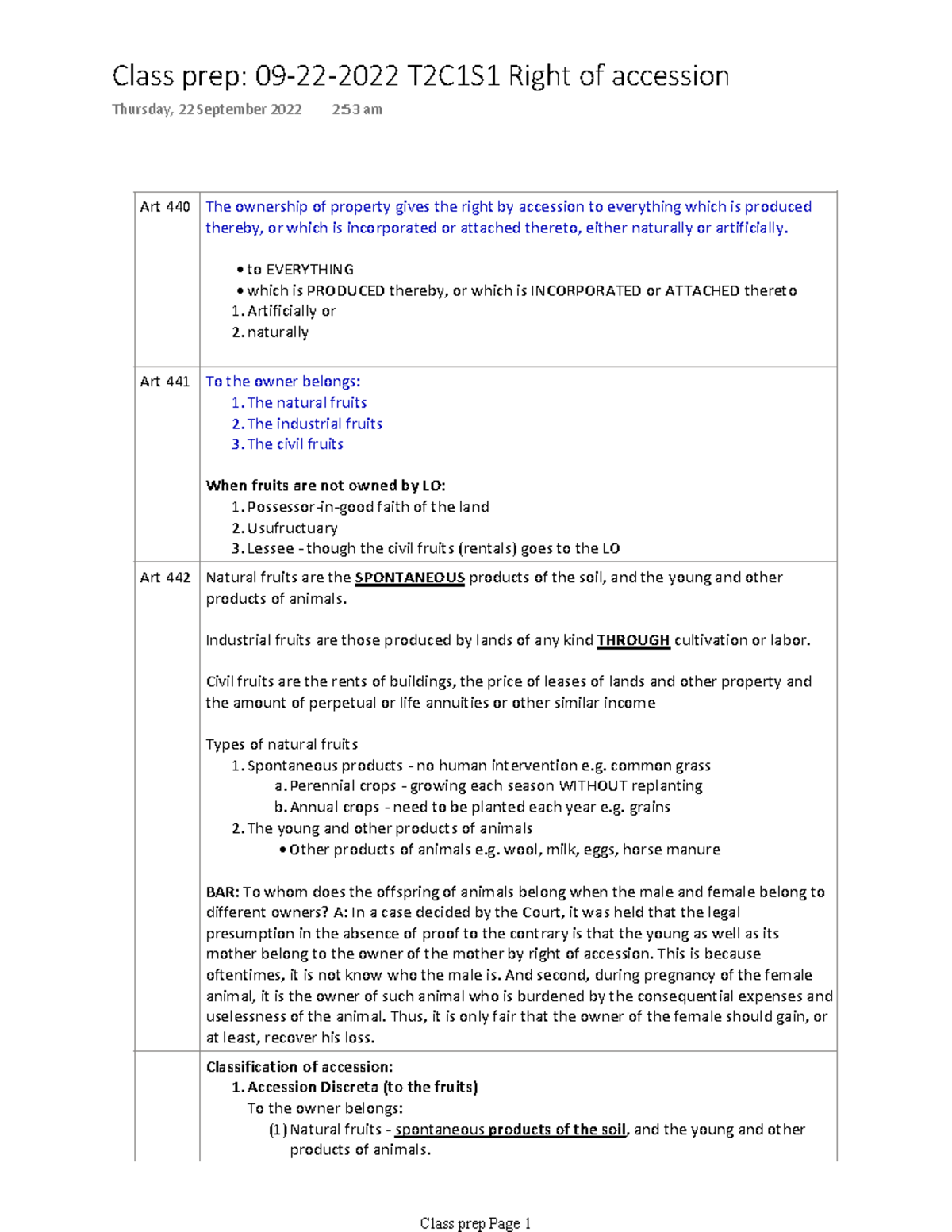 Right of accession Property law Art 440 The ownership of property