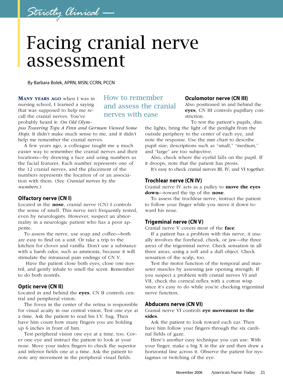 facing-cranial-nerve-assessment-3-strictly-clinical-november-2006