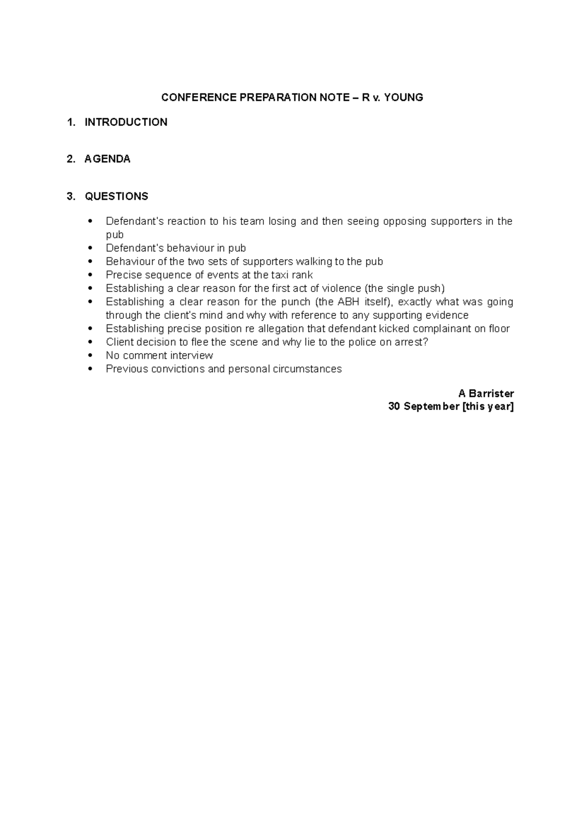 BTC2 Con W1 Consolidate R v. Young - Intro and Ques Prep Note ...