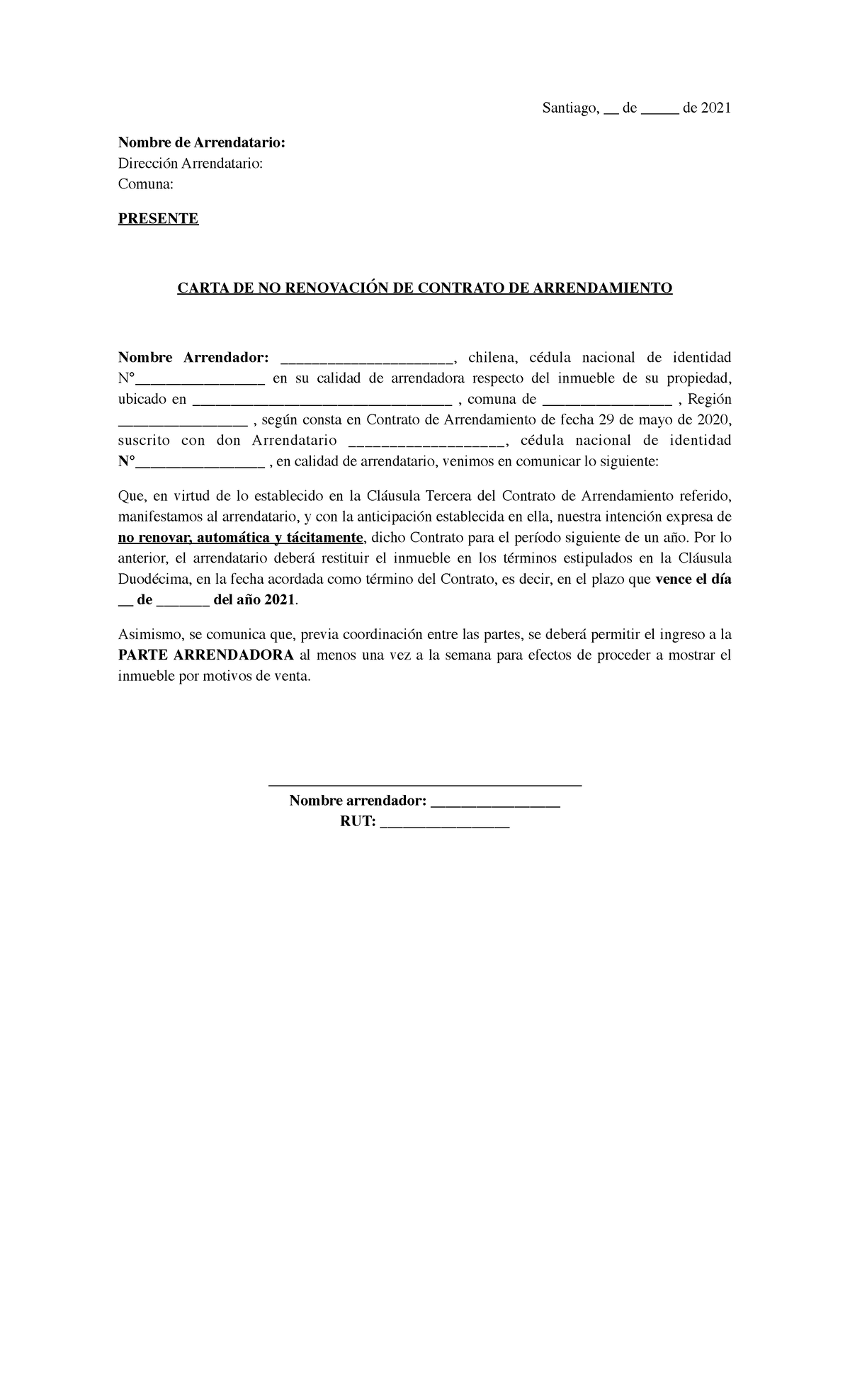 Modelo Carta De Aviso Termino De Contrato De Arriendo Kulturaupice The Best Porn Website