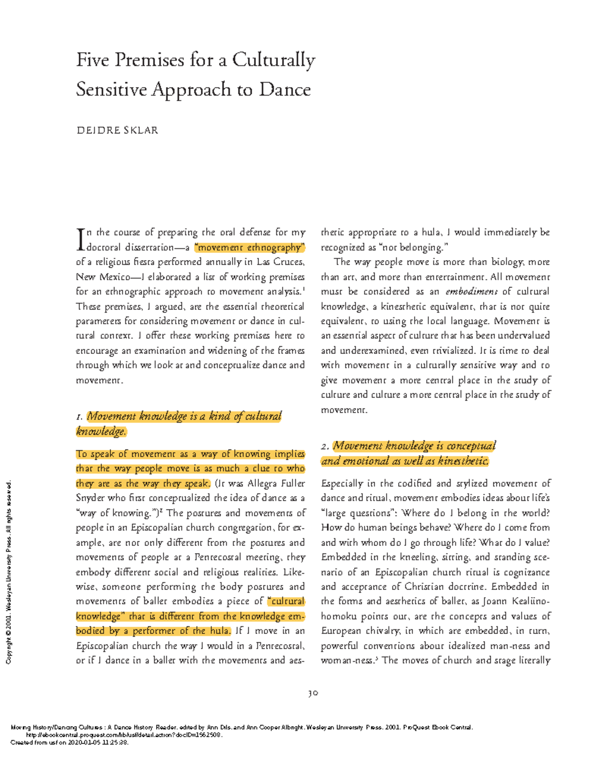 Skylar - Five Premises for Culturally Sensitive Approach to Dance ...