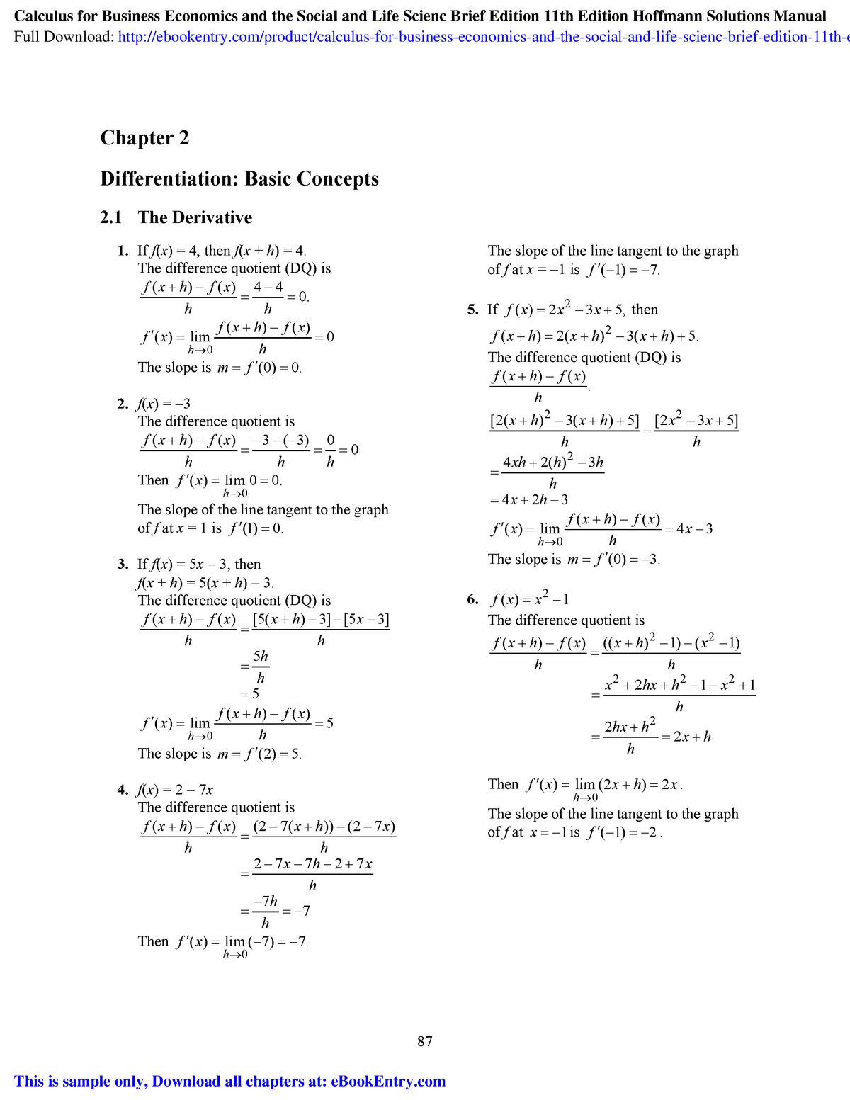 Calculus for business economics and the social and life scienc brief