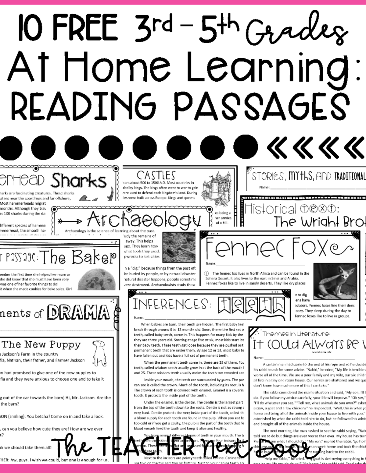 Freeat Home Reading Passagesfor 3rd5th Grade Distance Learning Reading ...