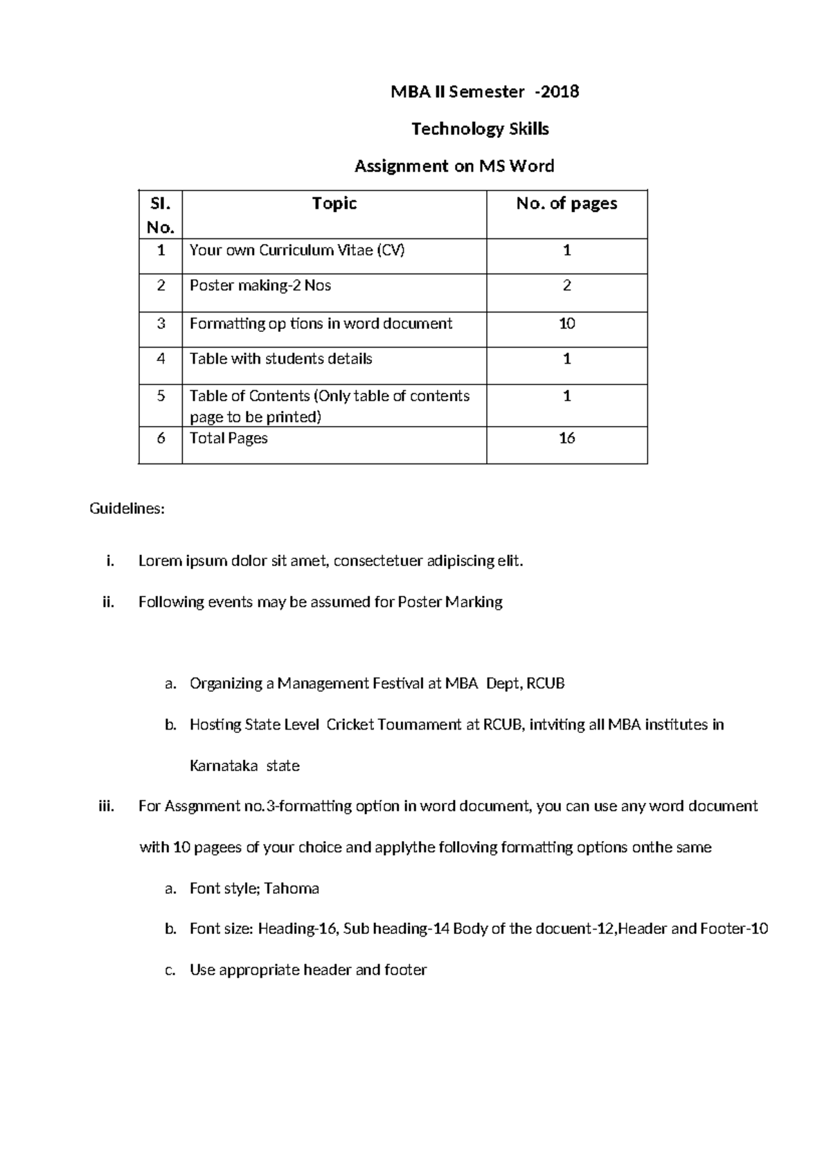 COMPUTER SCEINCE AND TITLE SHOULD BE ONLY ONE WORDS OT TITLES - MBA II ...