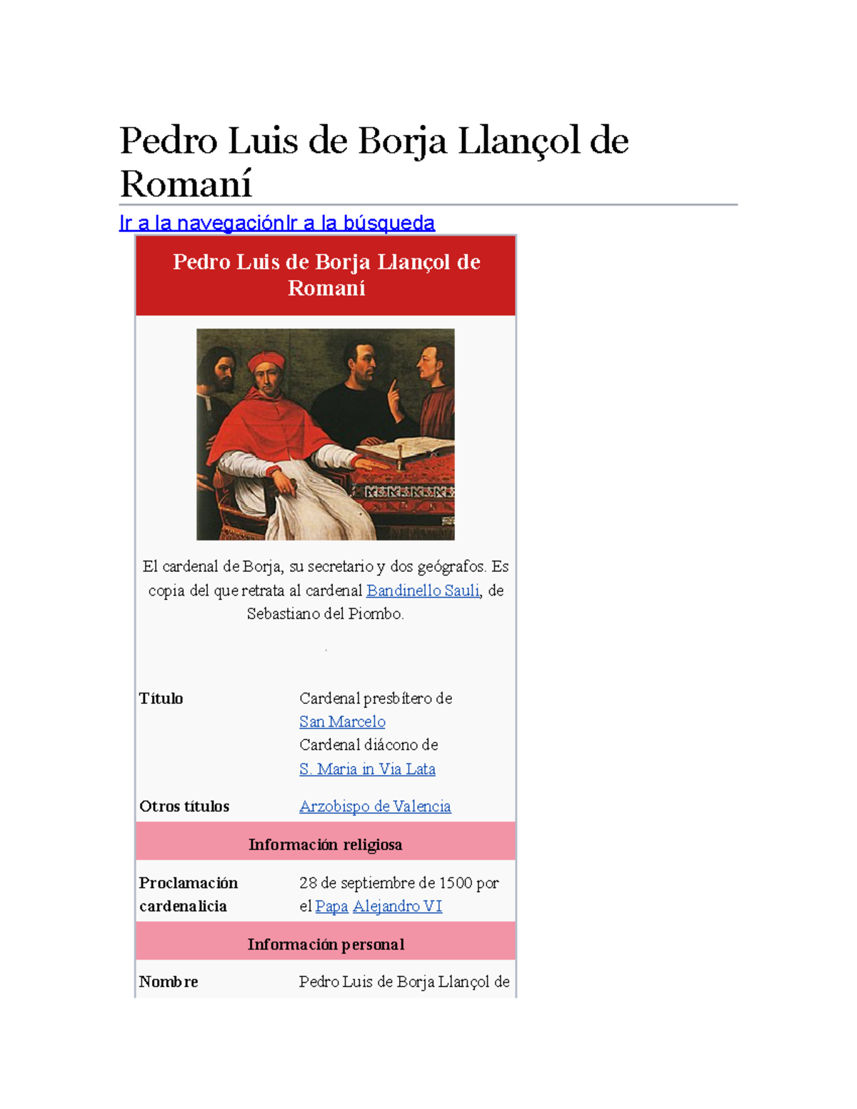 Pedro Luis de Borja Llançol de Romaní Pedro Luis de Borja Llançol de