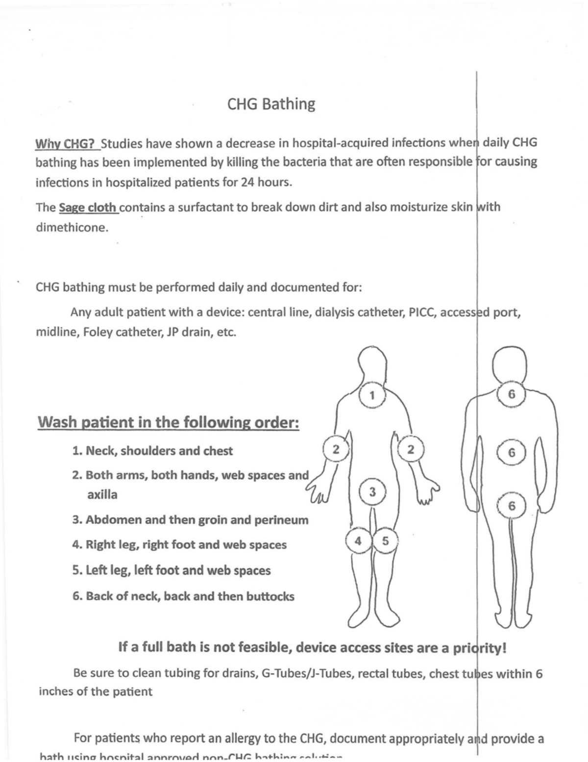 CHG bath CHG bath guidelines Studocu