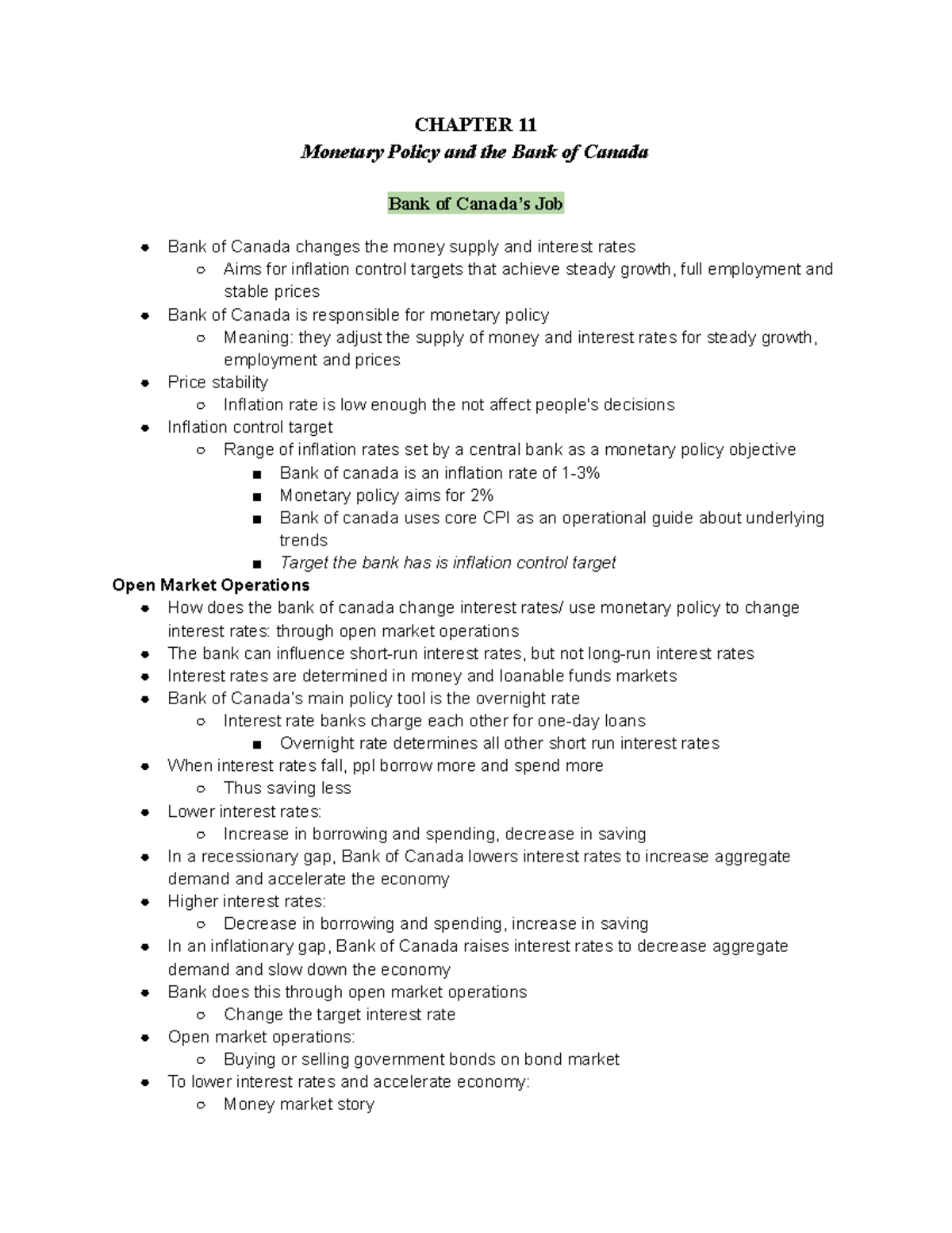 Chapter 11 - Lecture 11 Notes from the Lecture Modules. - CHAPTER 11 ...