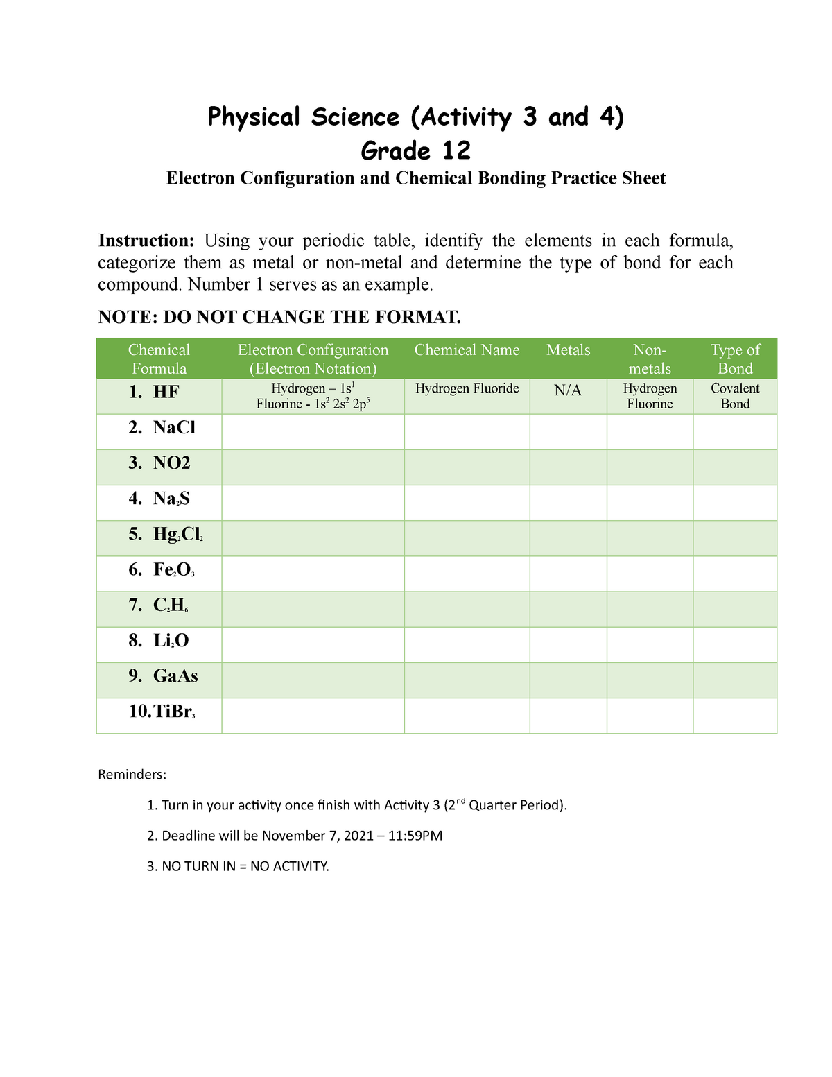 physical science grade 12 assignment