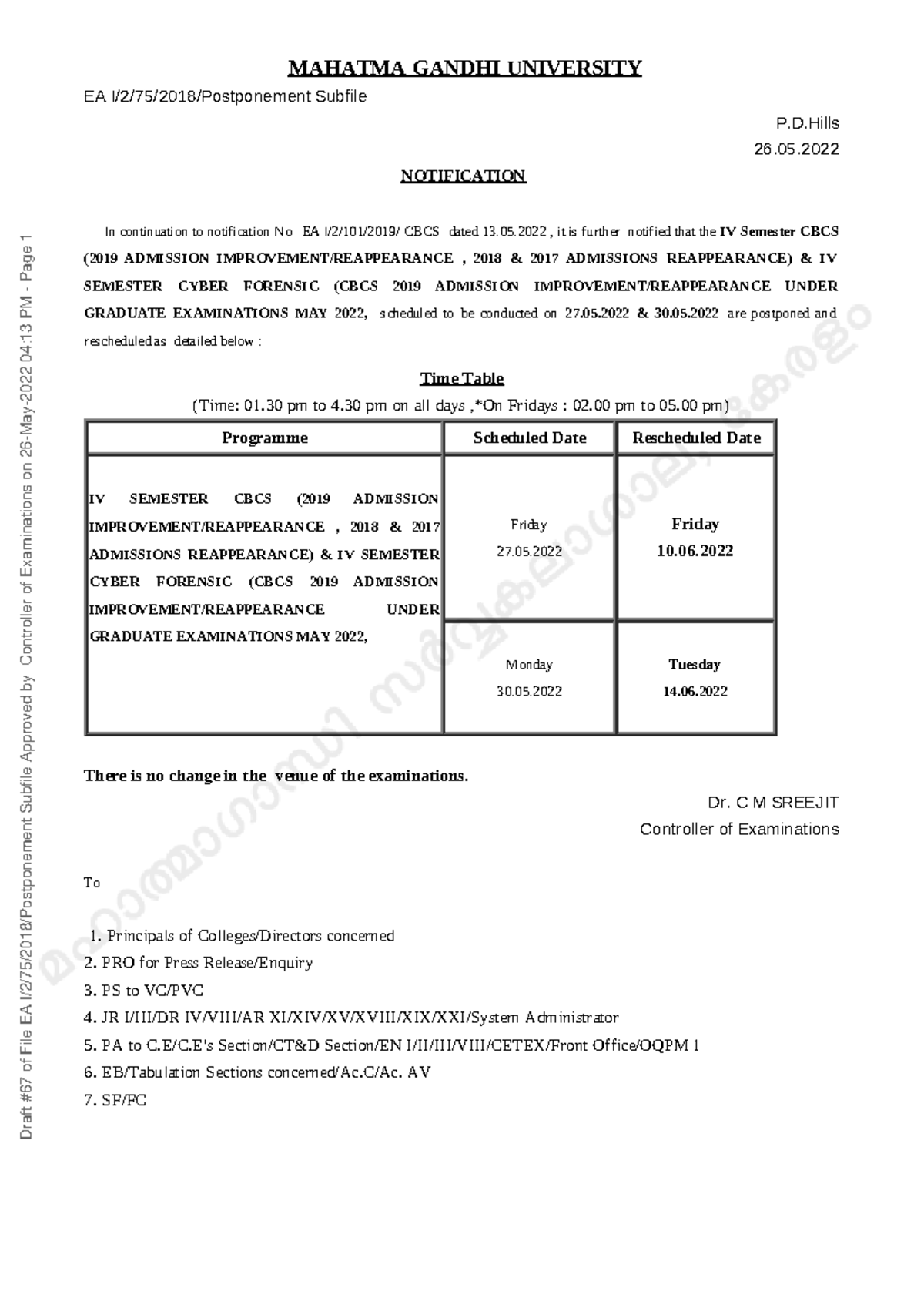 EA I-2-75-2018-Postponement Subfile (23) - Draft #67 of File EA I/2/75 ...