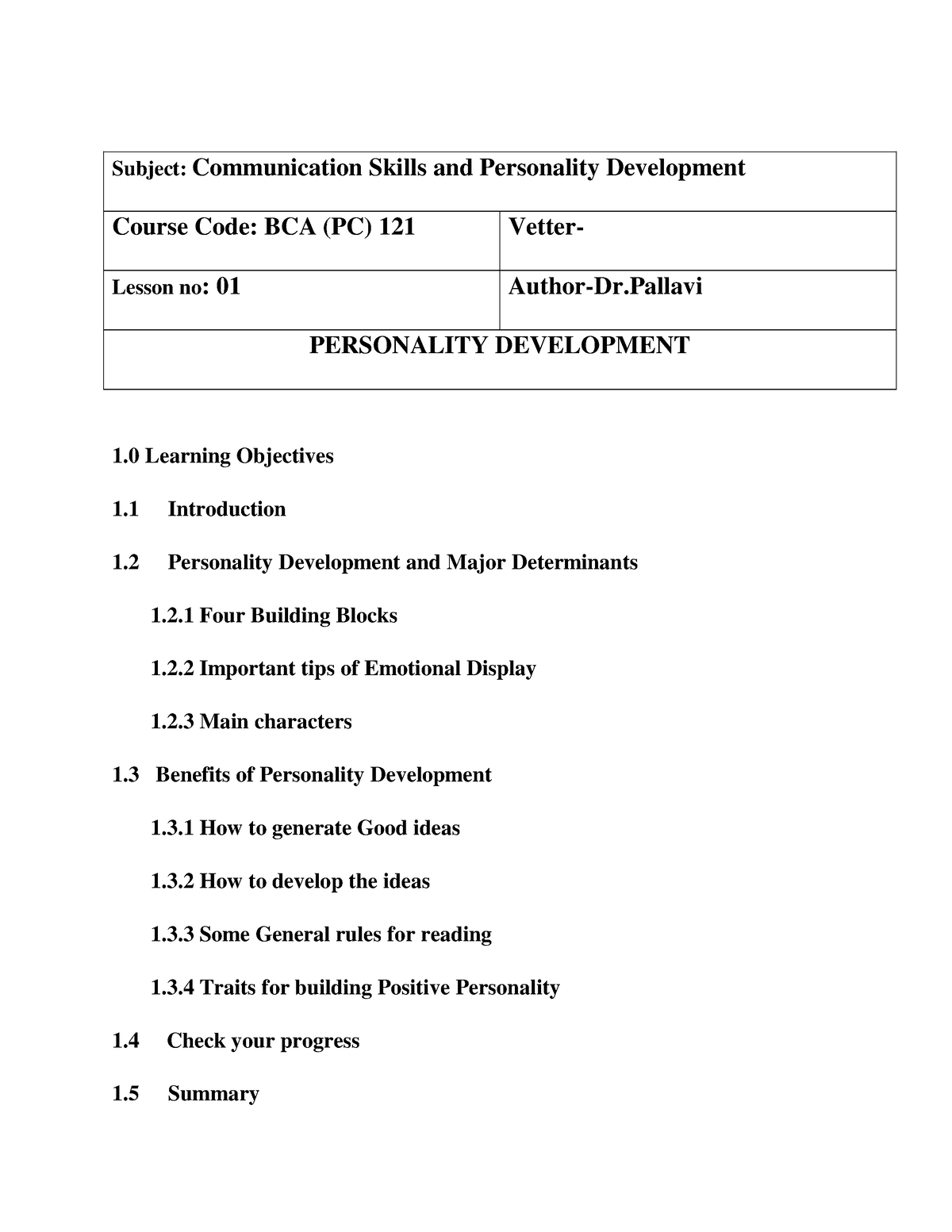 essay on communication skills and personality development