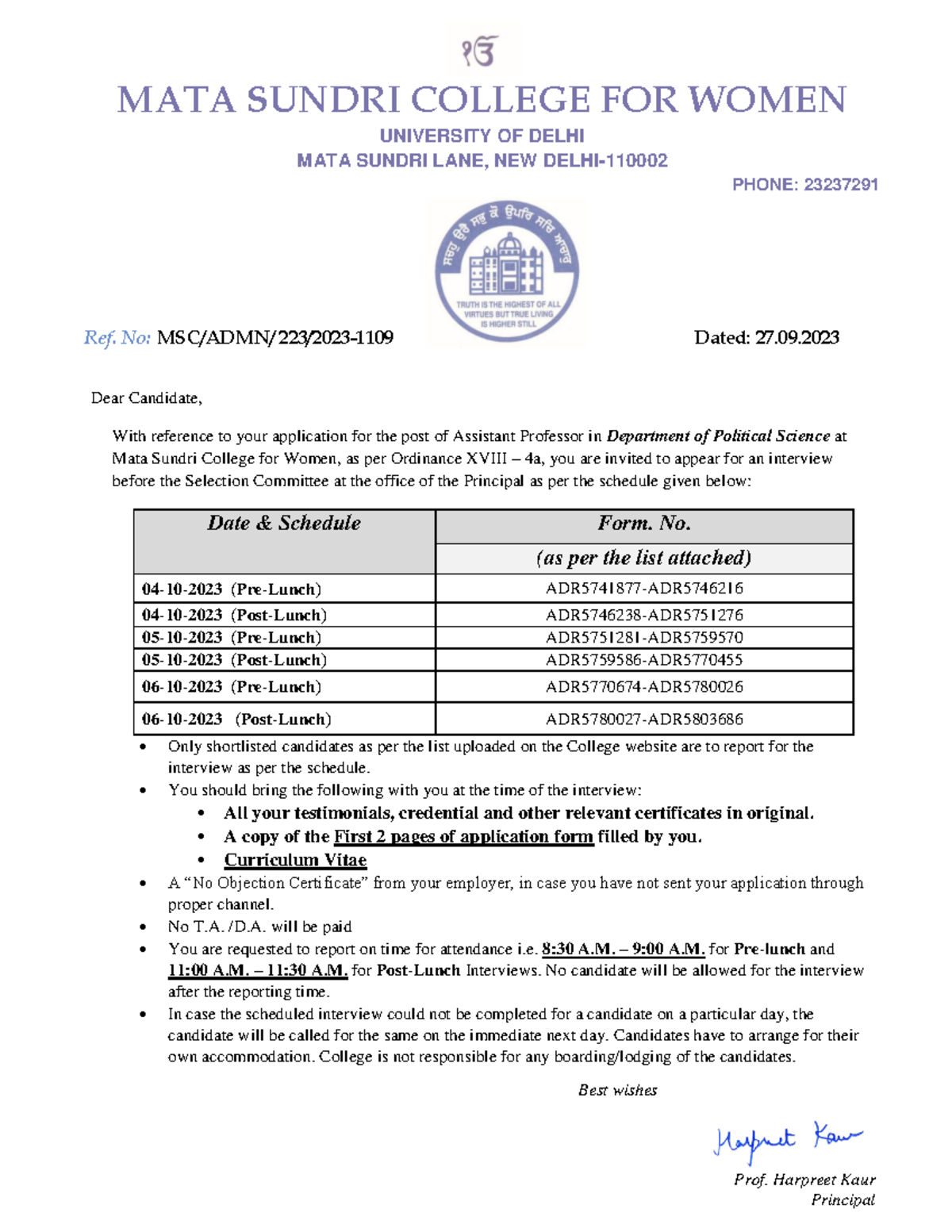 Polscience notice - Notes - MATA SUNDRI COLLEGE FOR WOMEN UNIVERSITY OF ...