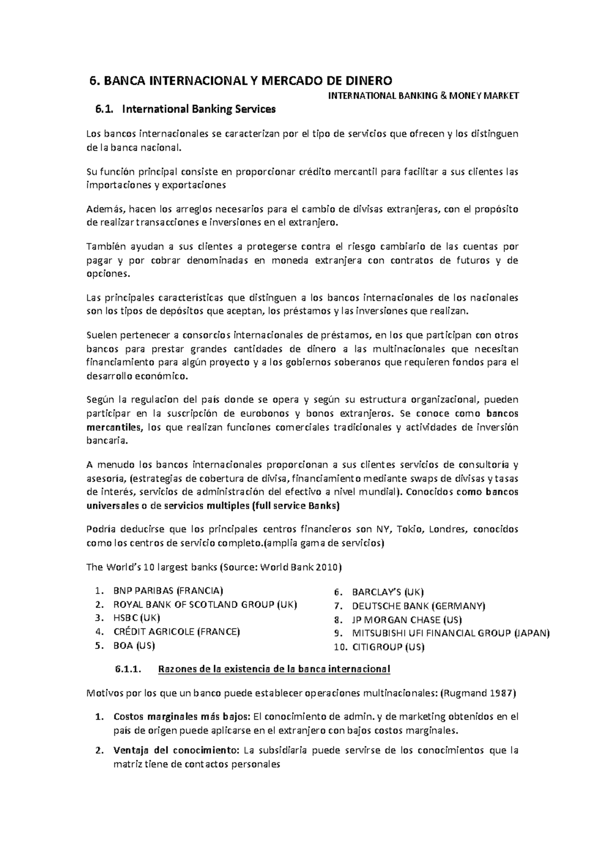Tema_6_BANCA INTERNACIONAL Y MERCADO DE DINERO - 6. BANCA INTERNACIONAL ...