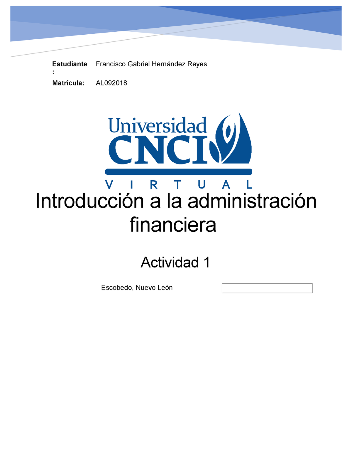 Introduccion A La Administracion Financiera Actividad 2 - Tutor ...