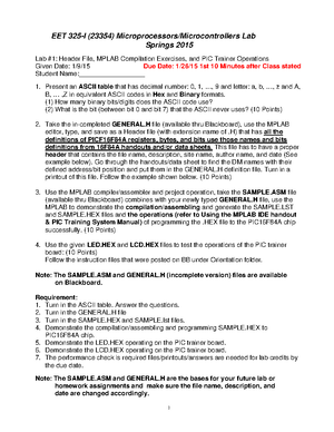 EET325-I Lab#2 1 15 15 - Lecture notes 2 - EET (23354) Lab Spring 2015 ...