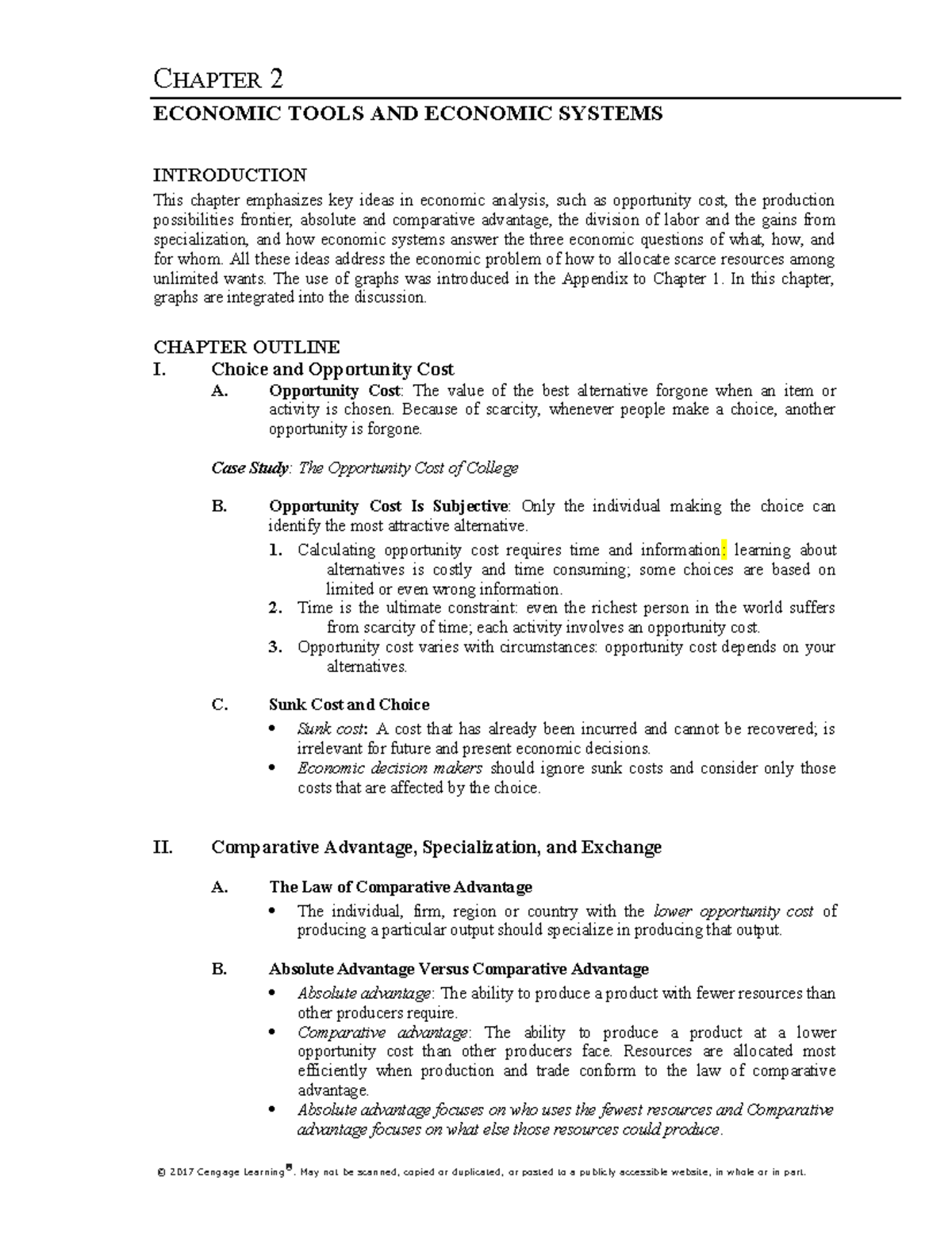 Chapter 2 Basic ECO - For academic purposes - CHAPTER 2 ECONOMIC TOOLS ...