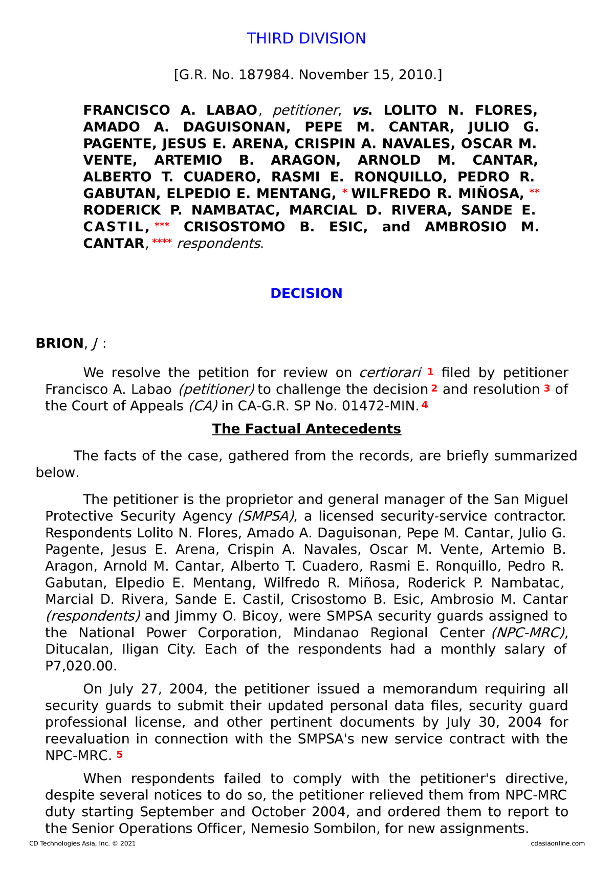 3. Labao v Flores - Cases - THIRD DIVISION [G. No. 187984. November 15 ...