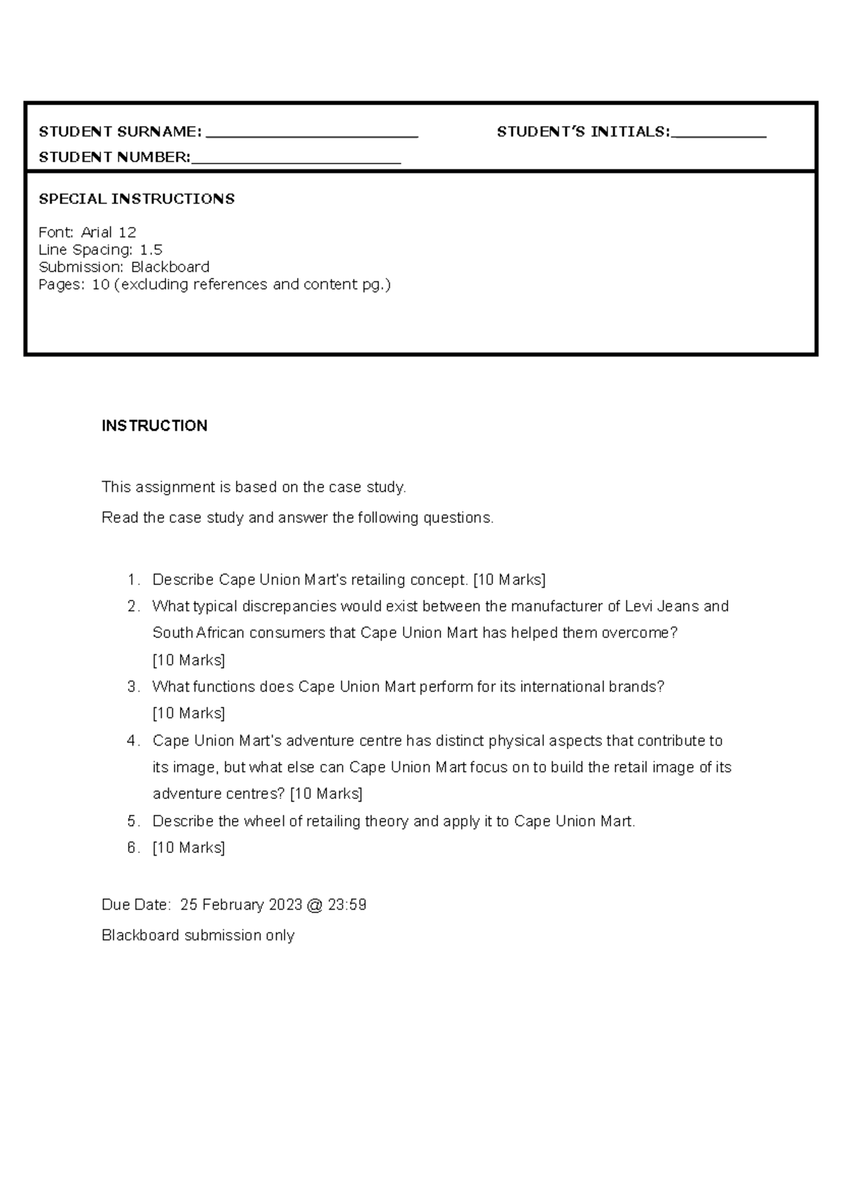 ROM 3 Assessment 1 - STUDENT SURNAME: _____________________ STUDENT’S ...