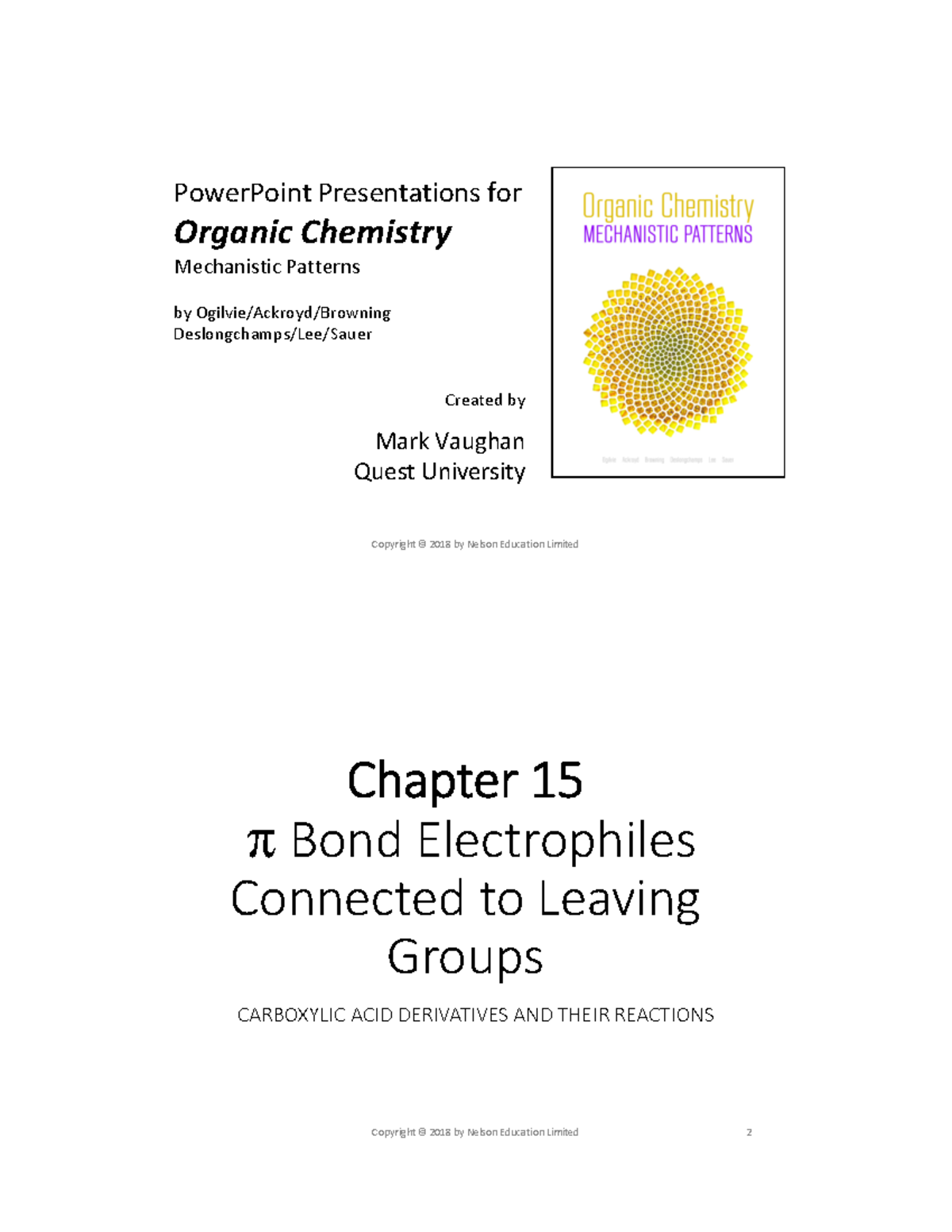 Ch15 Course Notes - Chapter 15 - Copyright © 2018 By Nelson Education ...