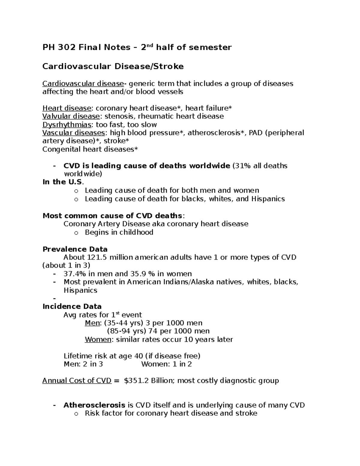 ph302-final-notes-o-leading-cause-of-death-for-both-men-and-women-o