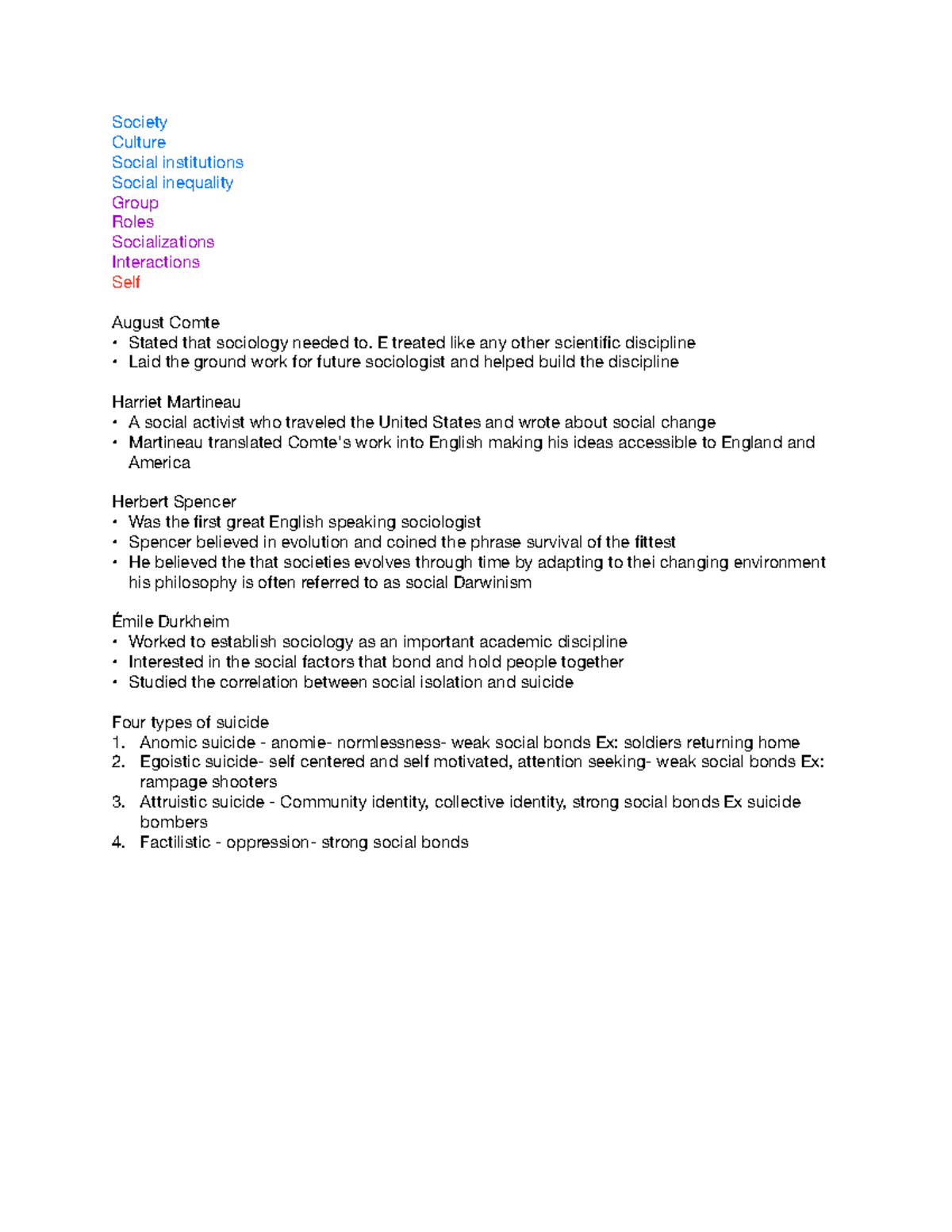 SOC - Lecture notes Famous people in SOC - Society Culture Social ...