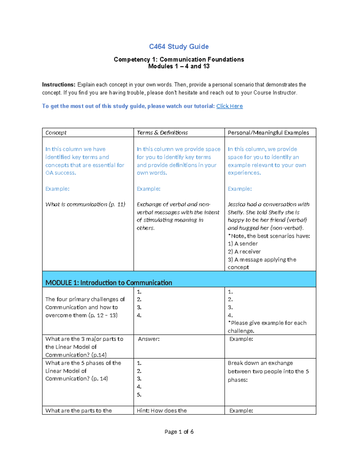 C464 Study Guide - Competency 1 - C464 Study Guide Competency 1 ...