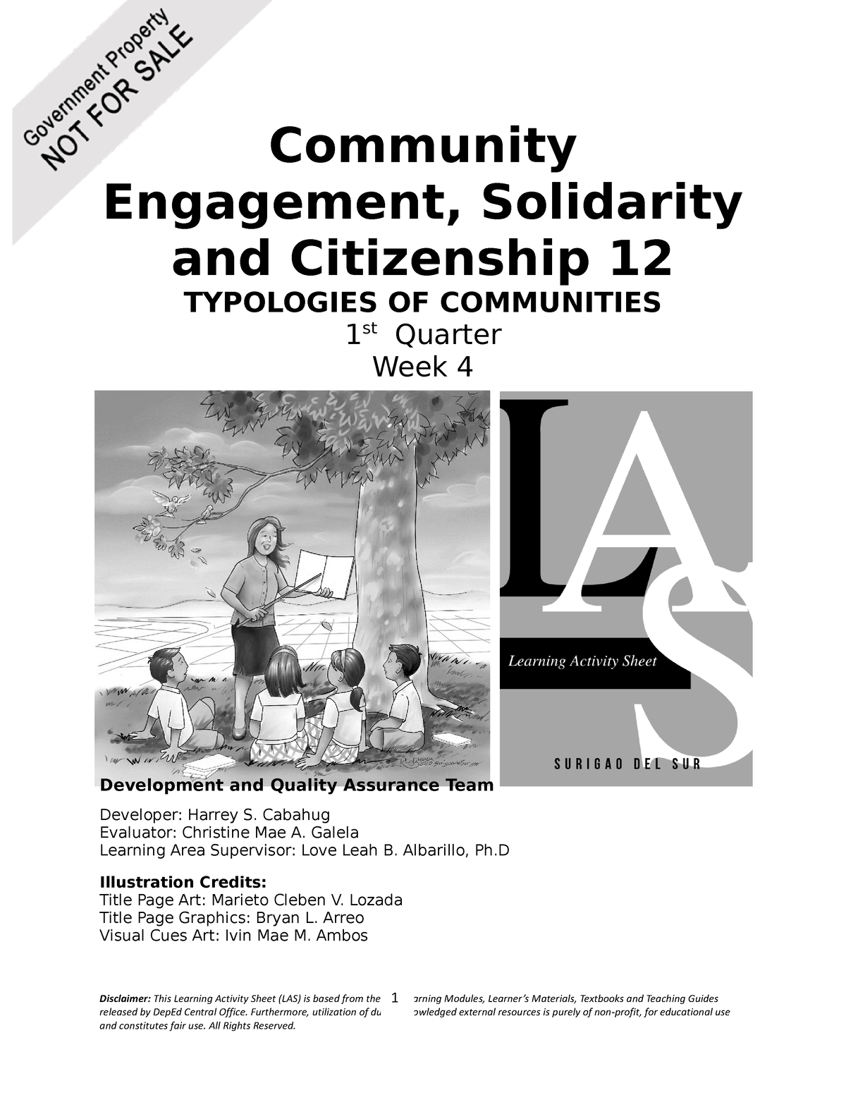 CESC Week 4 Div LAS - Week 4 - Community Engagement, Solidarity And ...