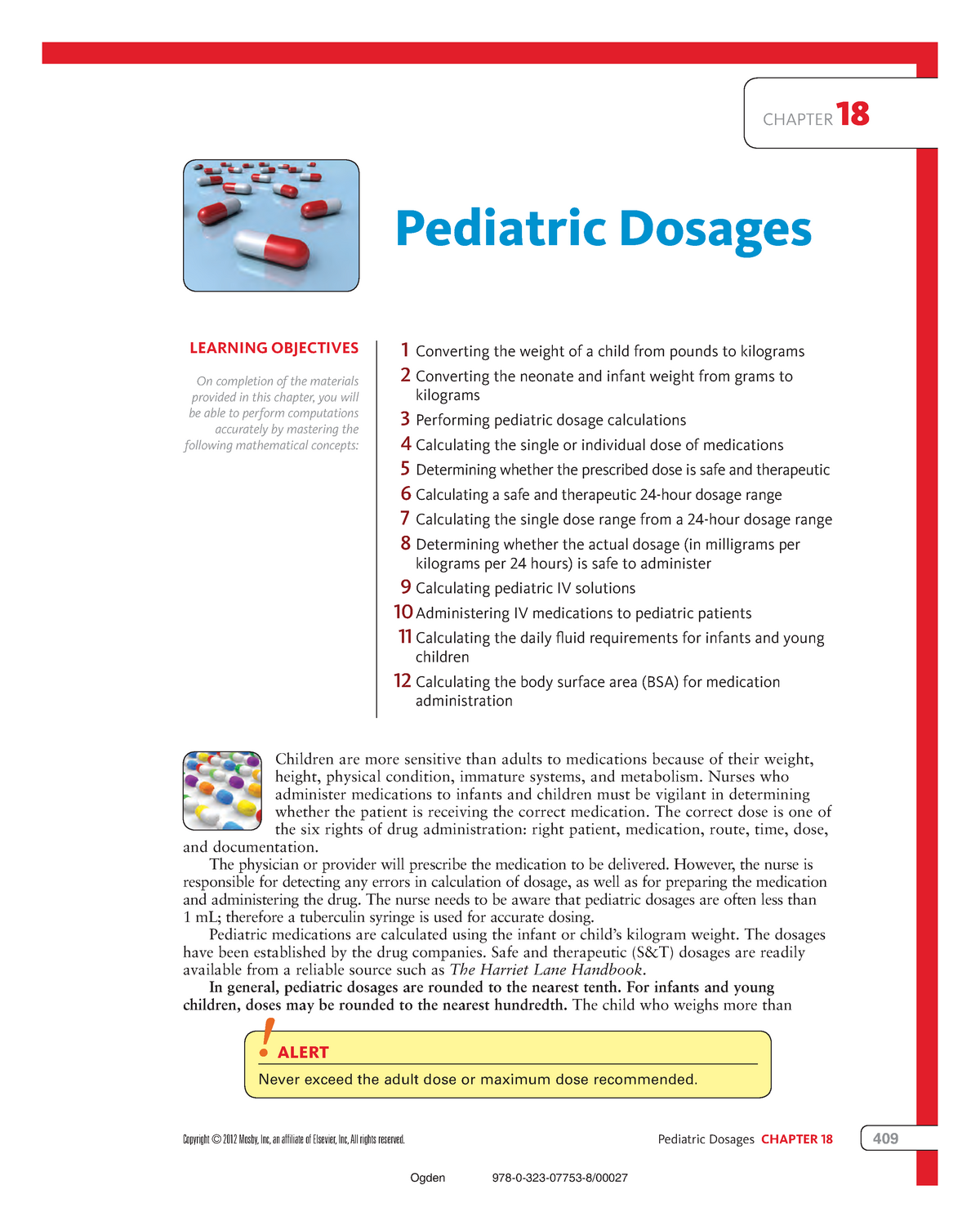 Pediatric dosing Module - Copyright © 2012 Mosby, Inc, an