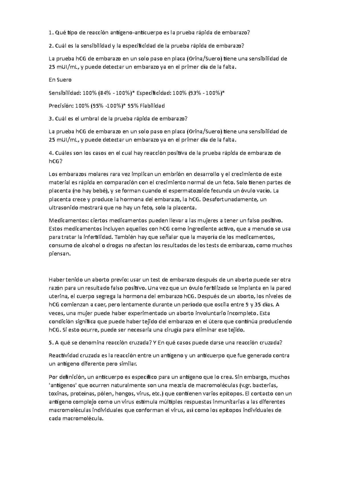 Prueba de embarazo en discount orina sensibilidad y especificidad pdf