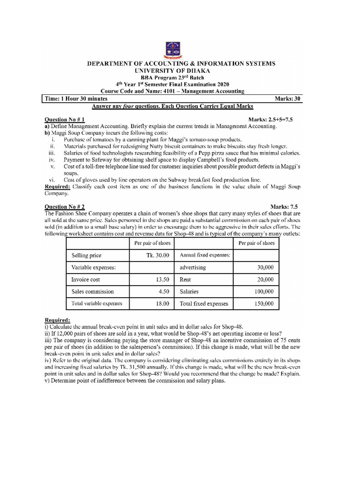 4101-Final-pic final question for students - Project Evaluation - Studocu