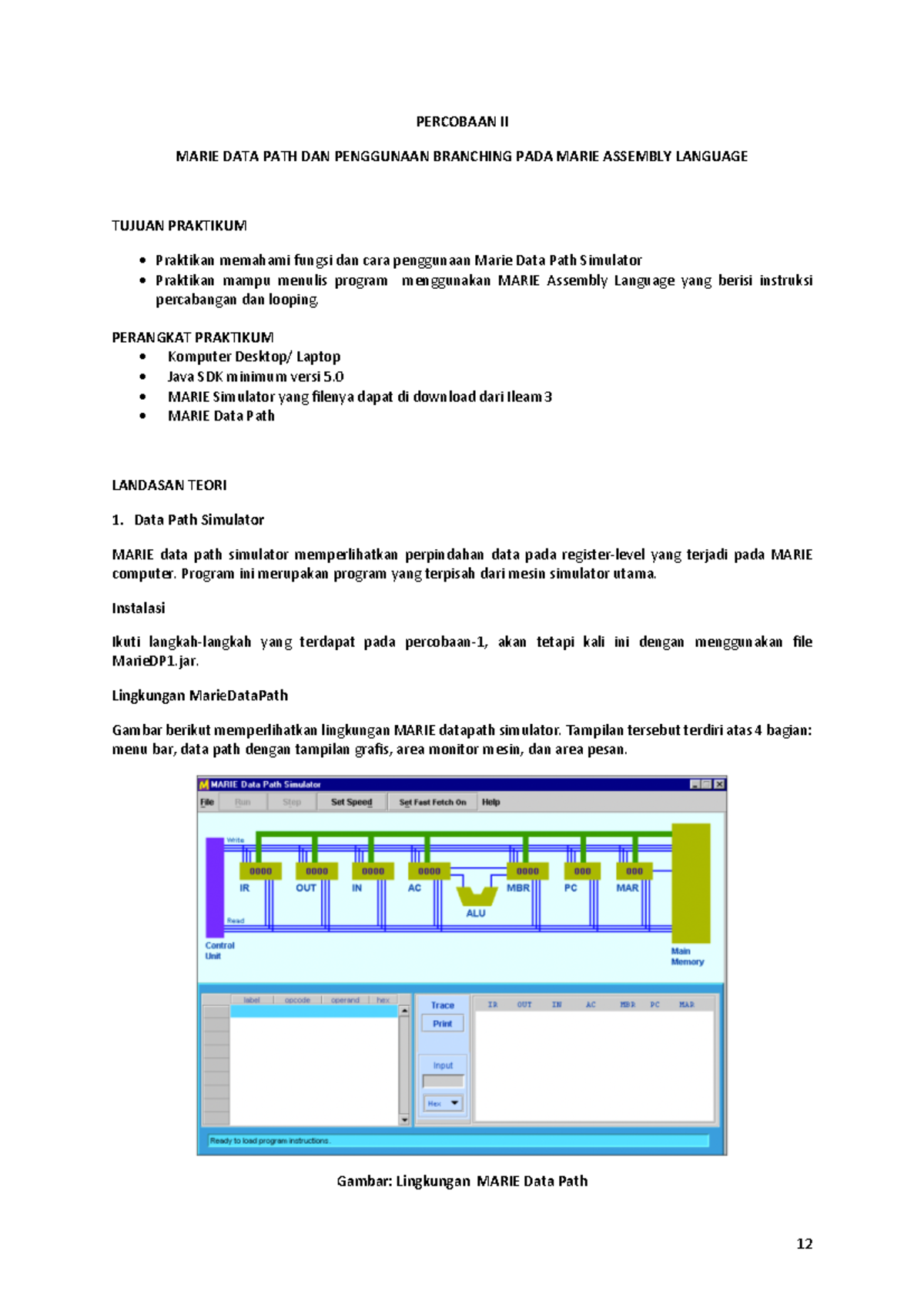 Modul 2 Praktikum Organisasi dan Arsitektur Komputer 1 - PERCOBAAN II ...