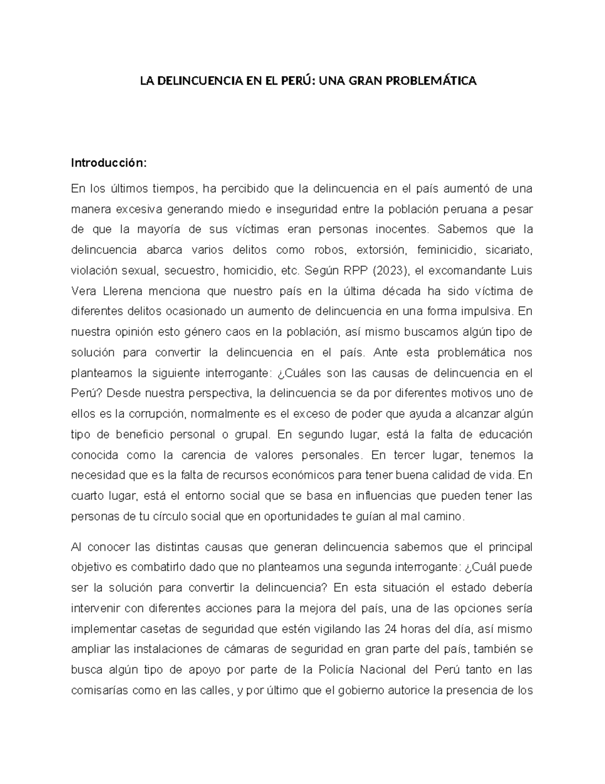 La+delincuencia+en+el+Per%C3%BA - LA DELINCUENCIA EN EL PERÚ: UNA GRAN ...