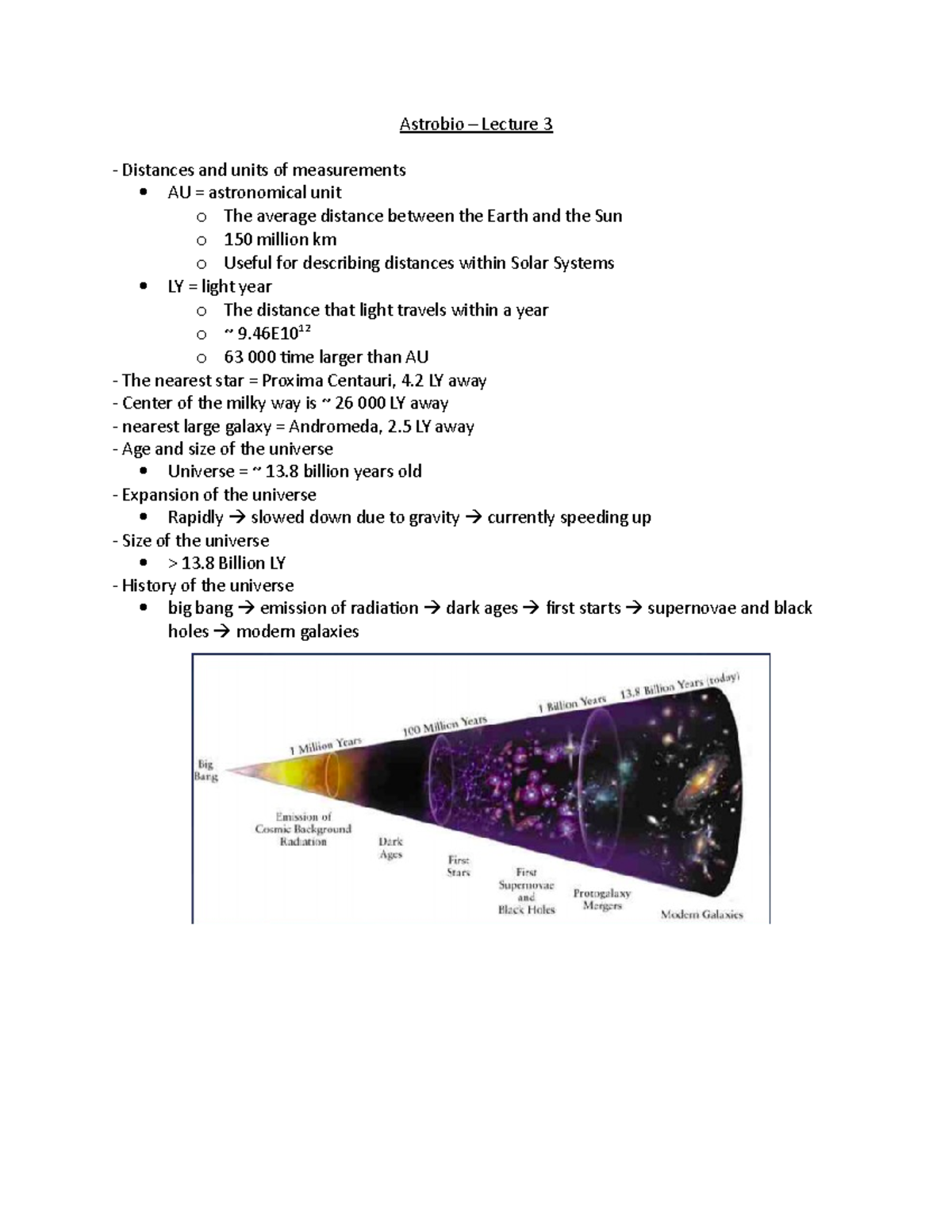 Astrobio - Lecture 3 - Astrobio – Lecture 3 Distances and units of ...