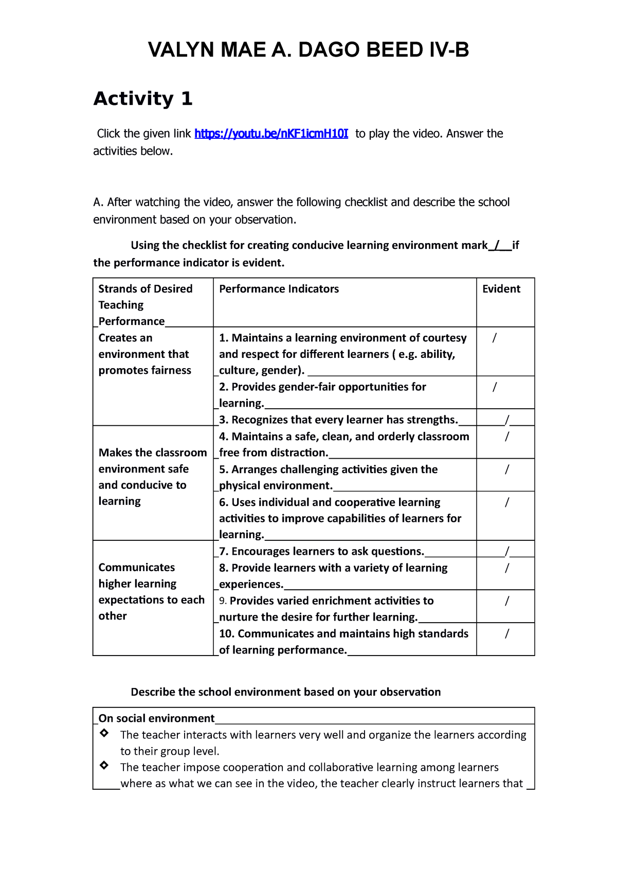 Field Study 1, Unit 1 Activity 1. - Activity 1 Click The Given Link ...