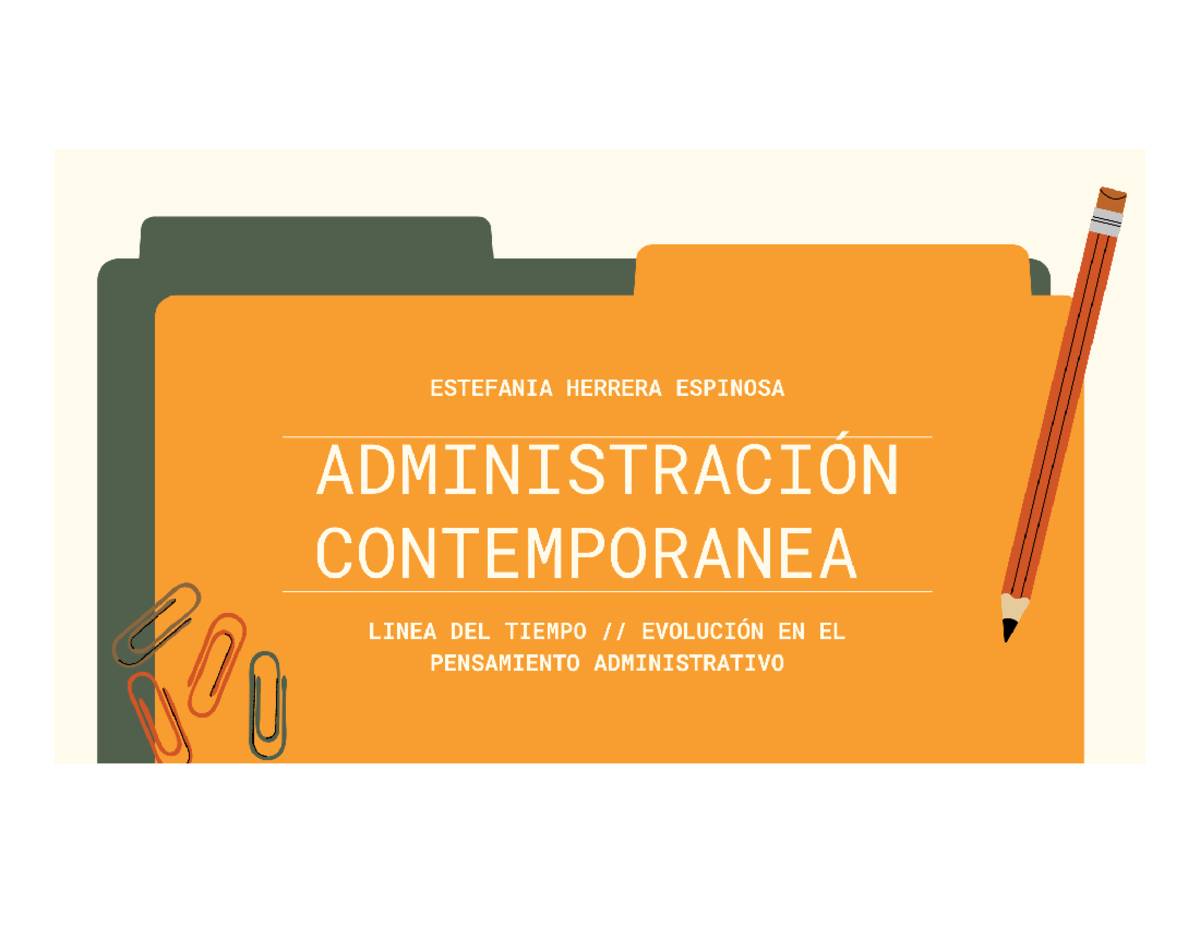 A3 EHE - Linea del tiempo del proceso administrativo - Administración