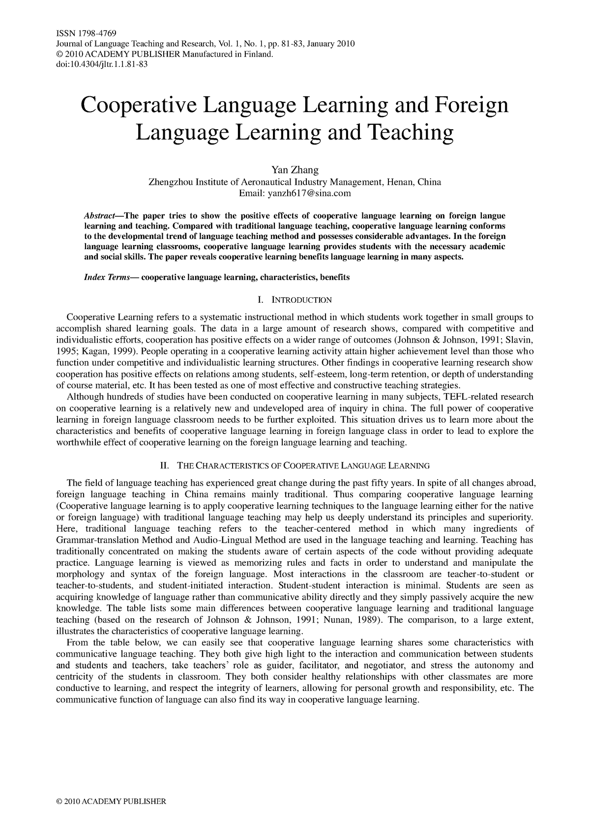 research article on language teaching