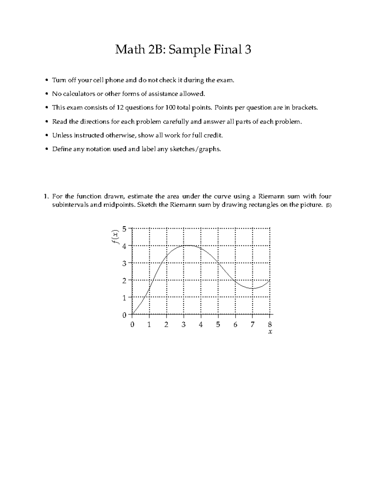 2B-Final-Sample 3study Guide Lol You Got This - Math 2B: Sample Final 3 ...