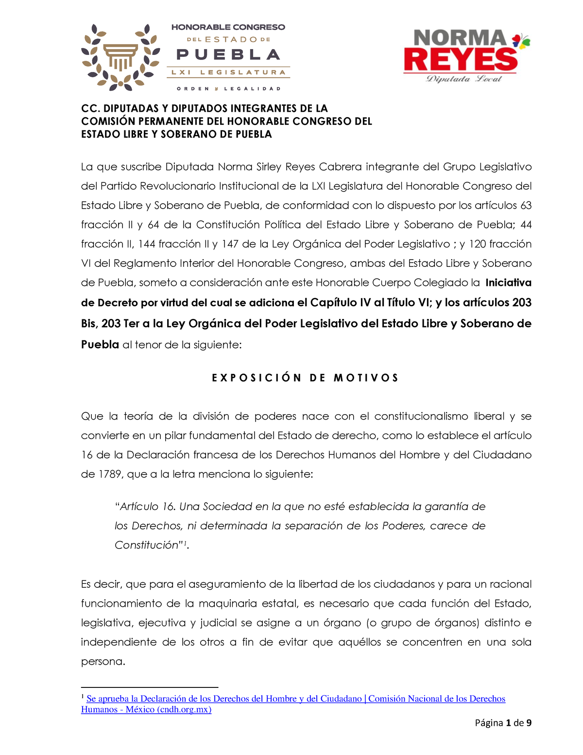 P Agosto Notas Cc Diputadas Y Diputados Integrantes De La Comisin Permanente Del