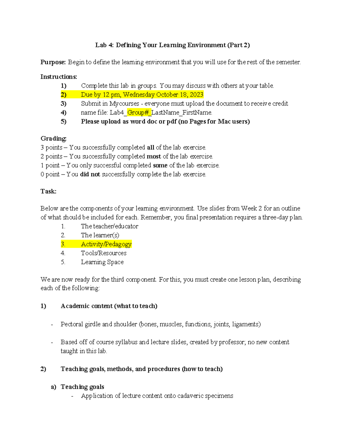Lab 4 Group For Edpt Lab 4 Defining Your Learning Environment Part Lab 4 Group For Edpt Lab 4 Defining Your Learning Environment Part