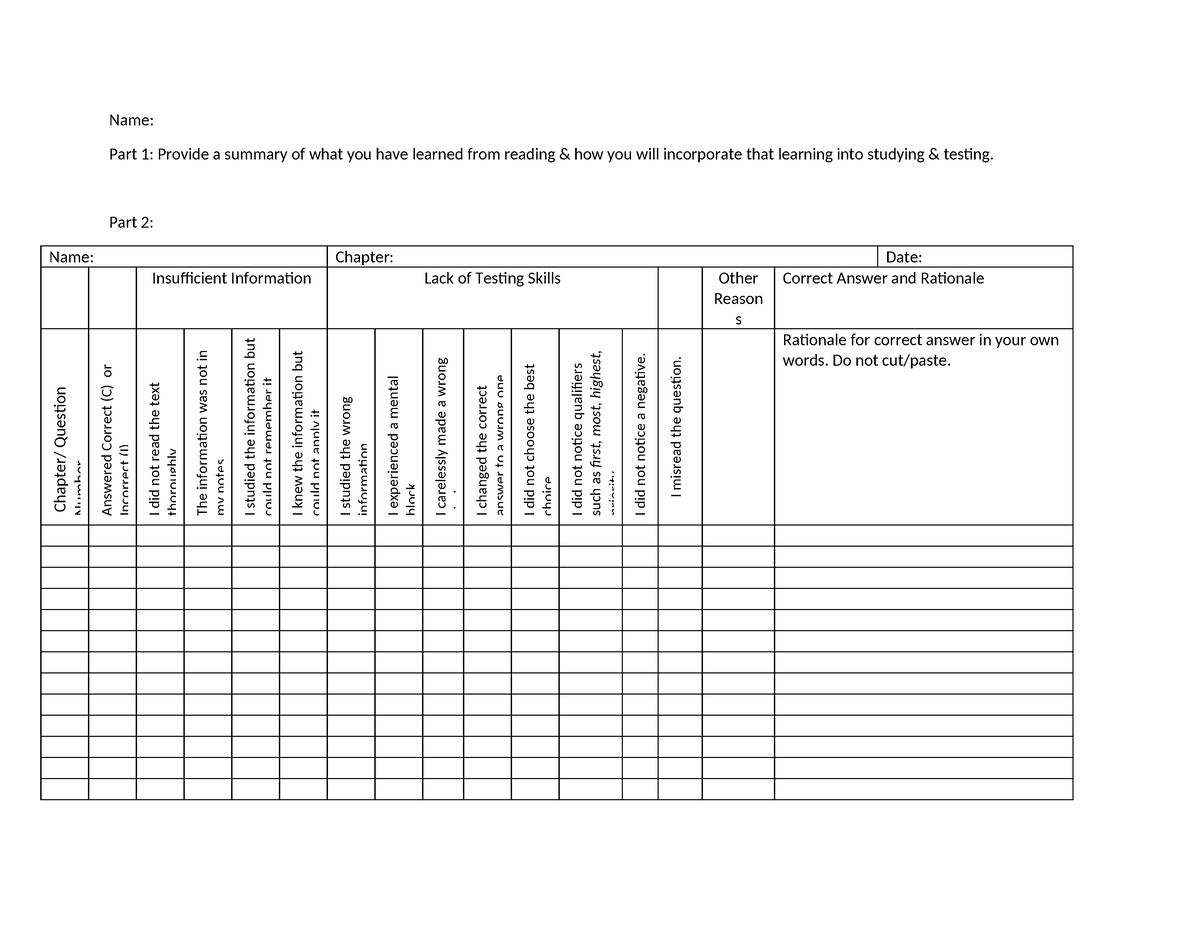 Milestone Student Remediation Form (2) - Name: Part 1: Provide a ...