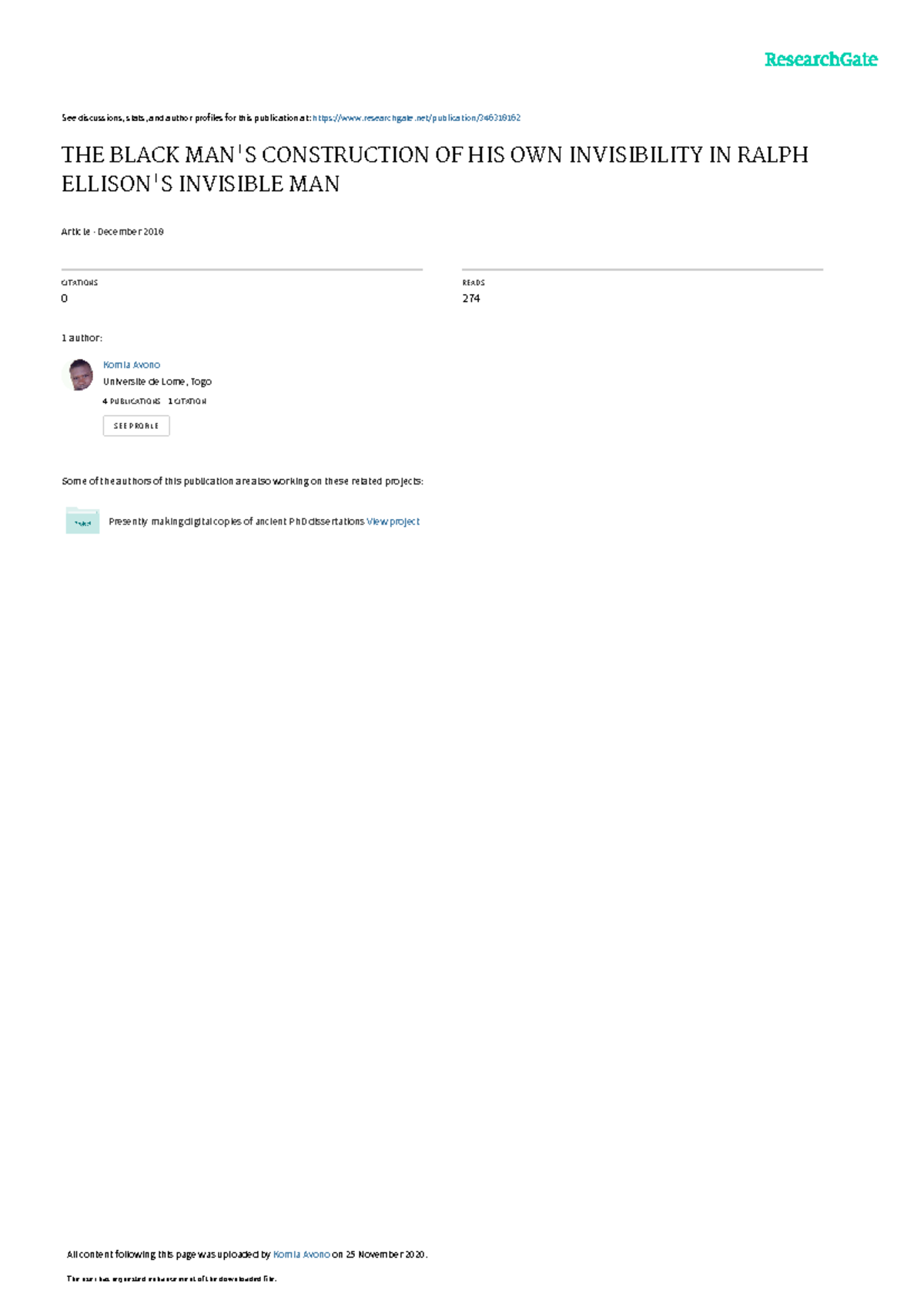 Ellison Invisibilization - See discussions, stats, and author profiles ...