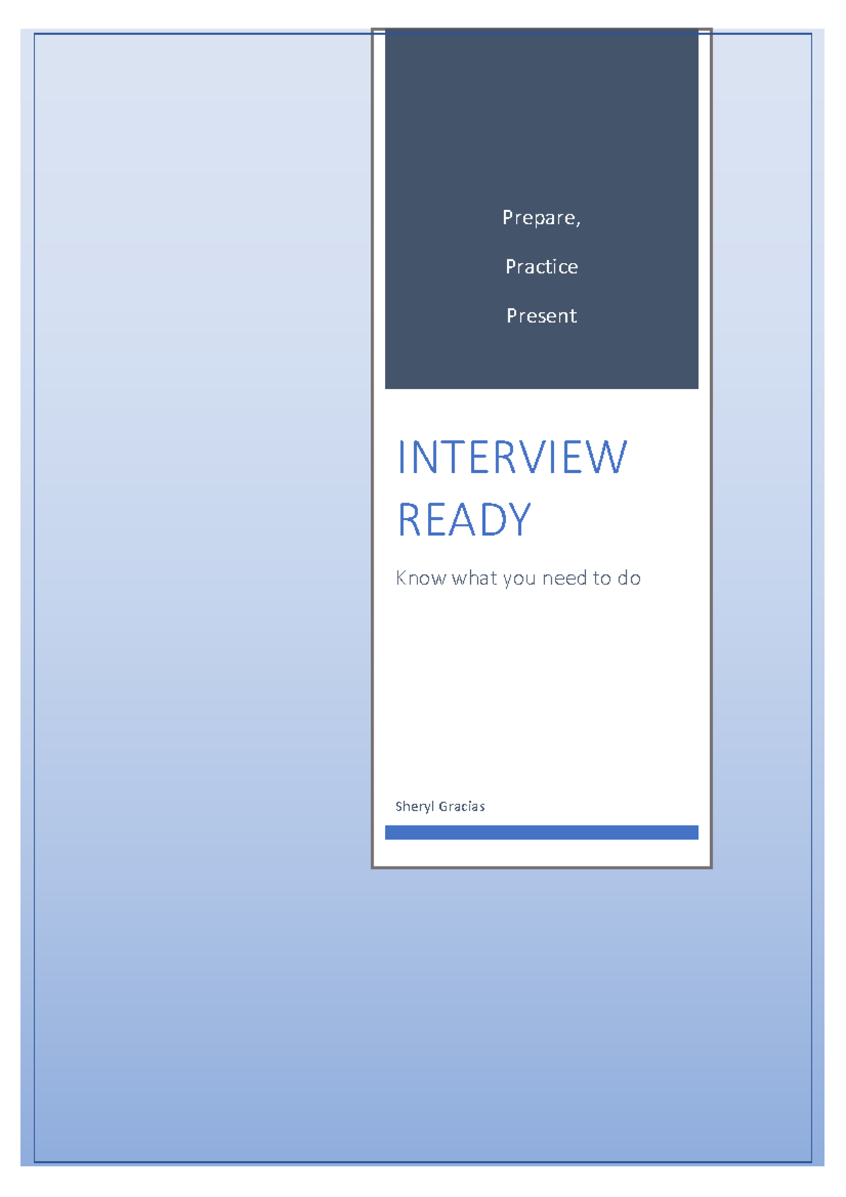 HR Interview Prep - Useful - Prepare, Practice Present INTERVIEW READY ...
